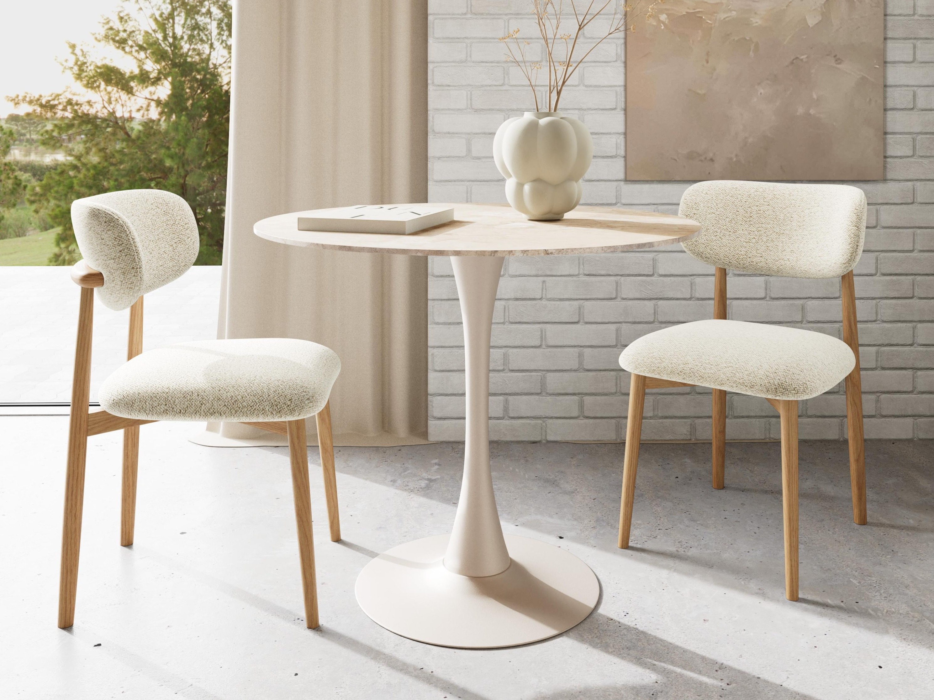 Stuhl Norsica 1060 (Eichenholzoptik + Beige)