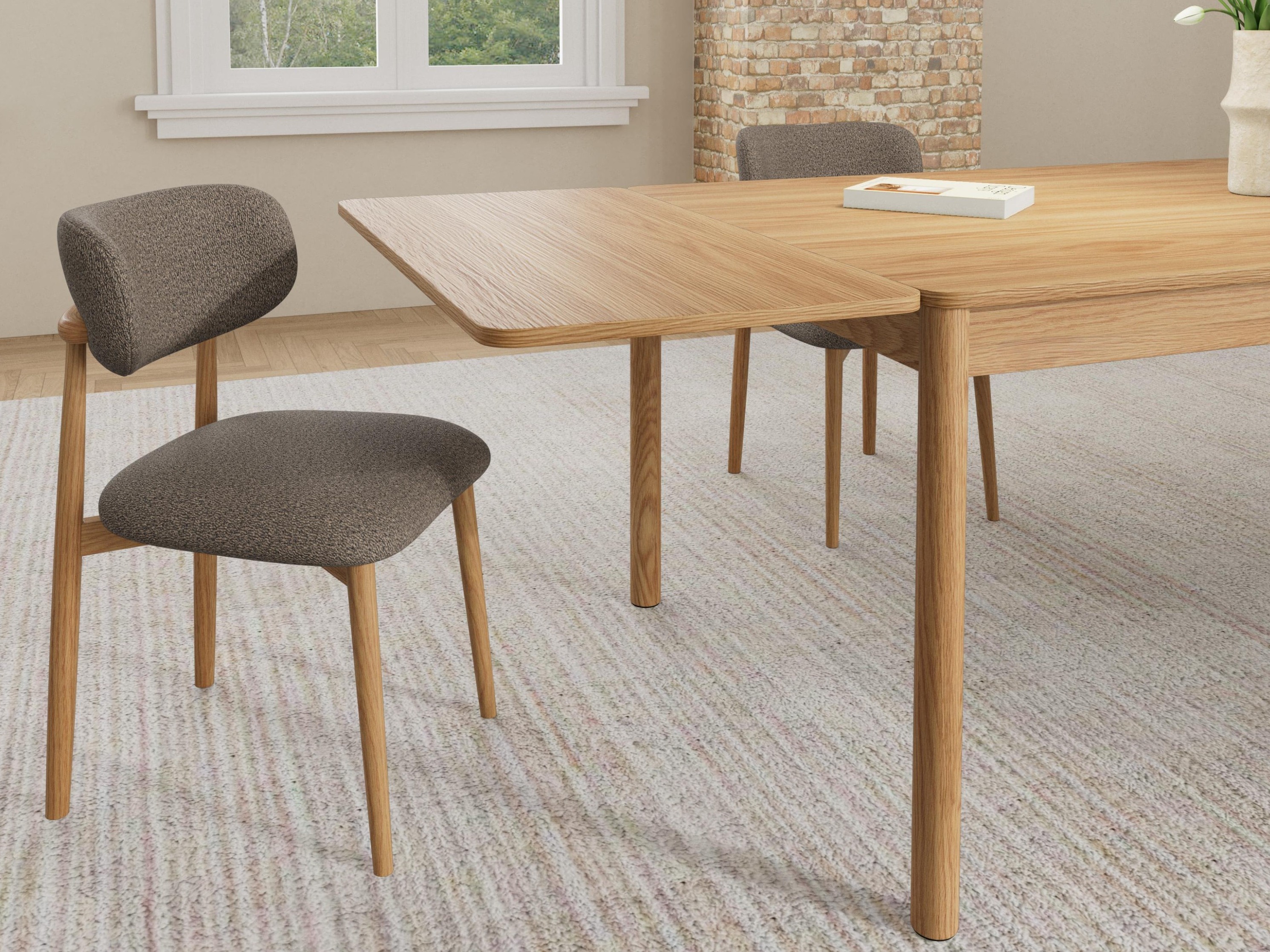 Stuhl Norsica 1060 (Eichenholzoptik + Taupe)