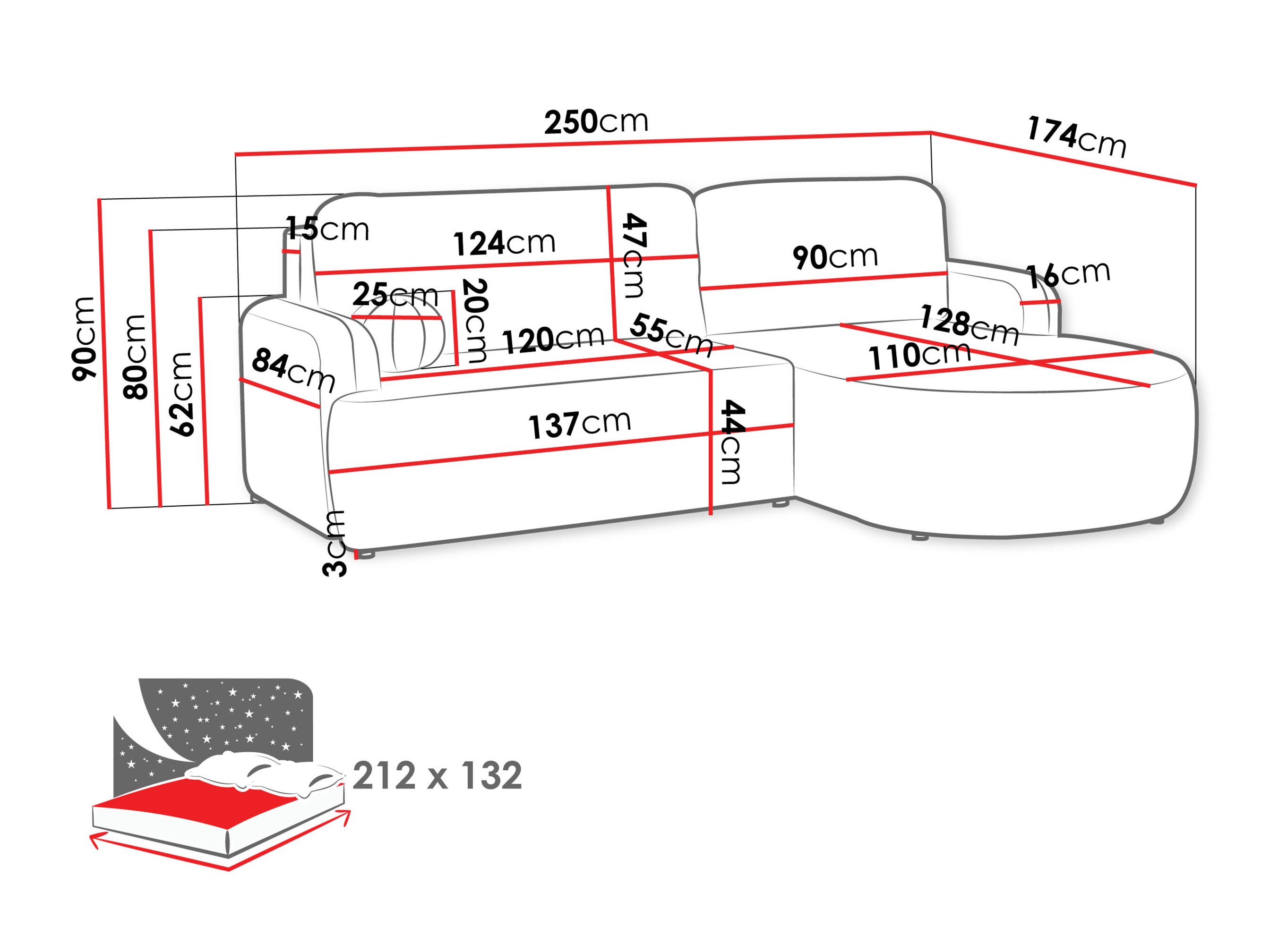 Ecksofa Comfivo 532 (Lumo 65)