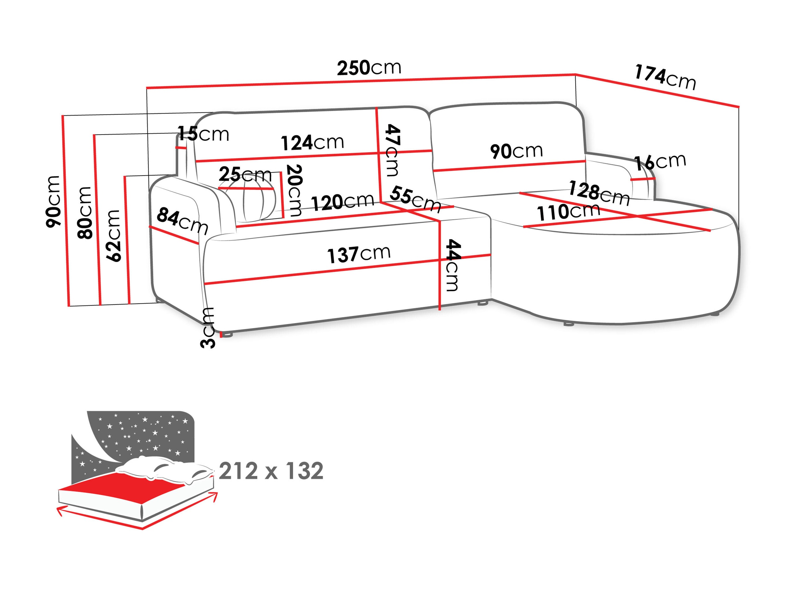 Ecksofa Comfivo Popis (Margo 227.09)
