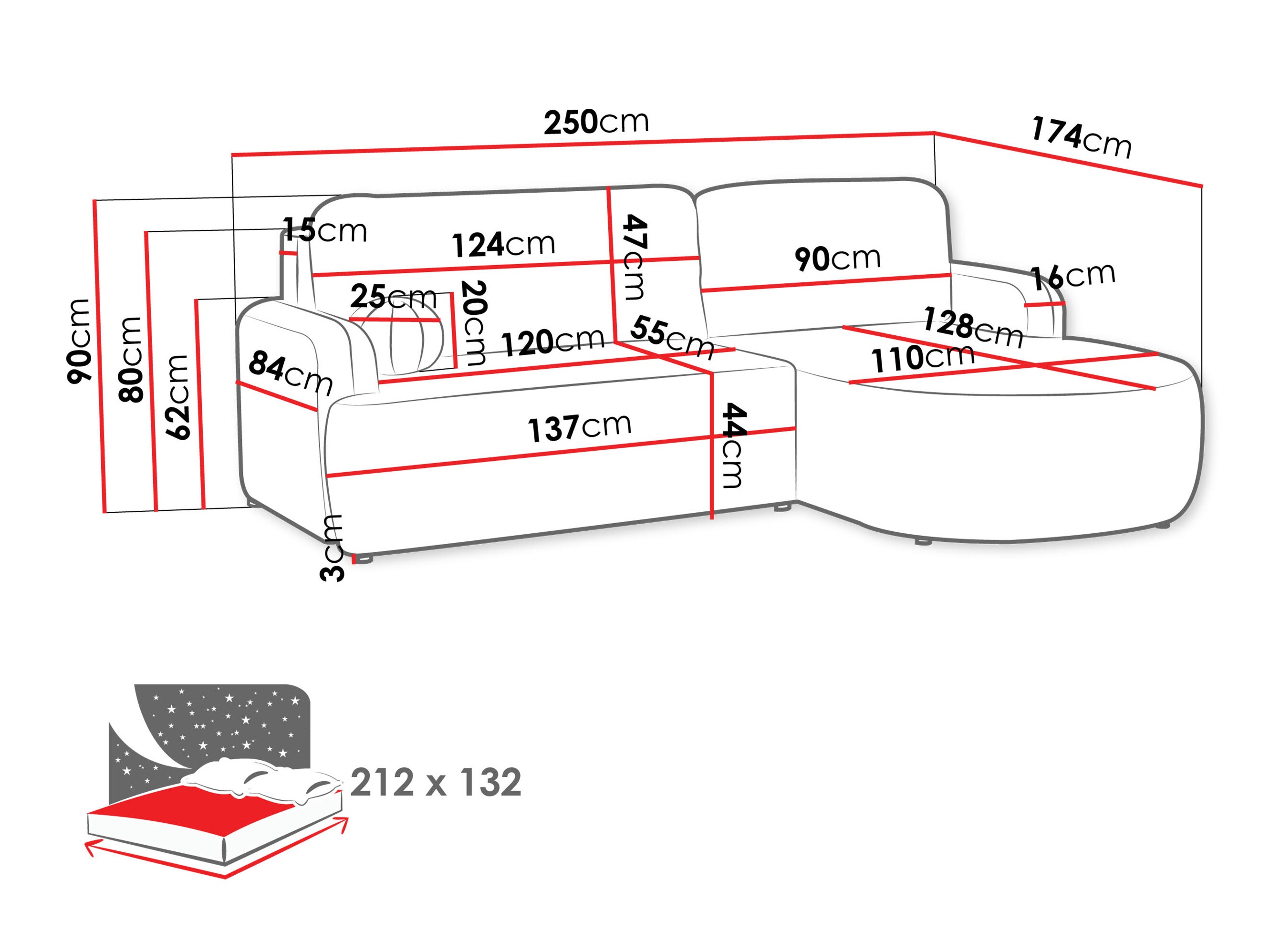 Ecksofa Comfivo Popis (Taro 01)