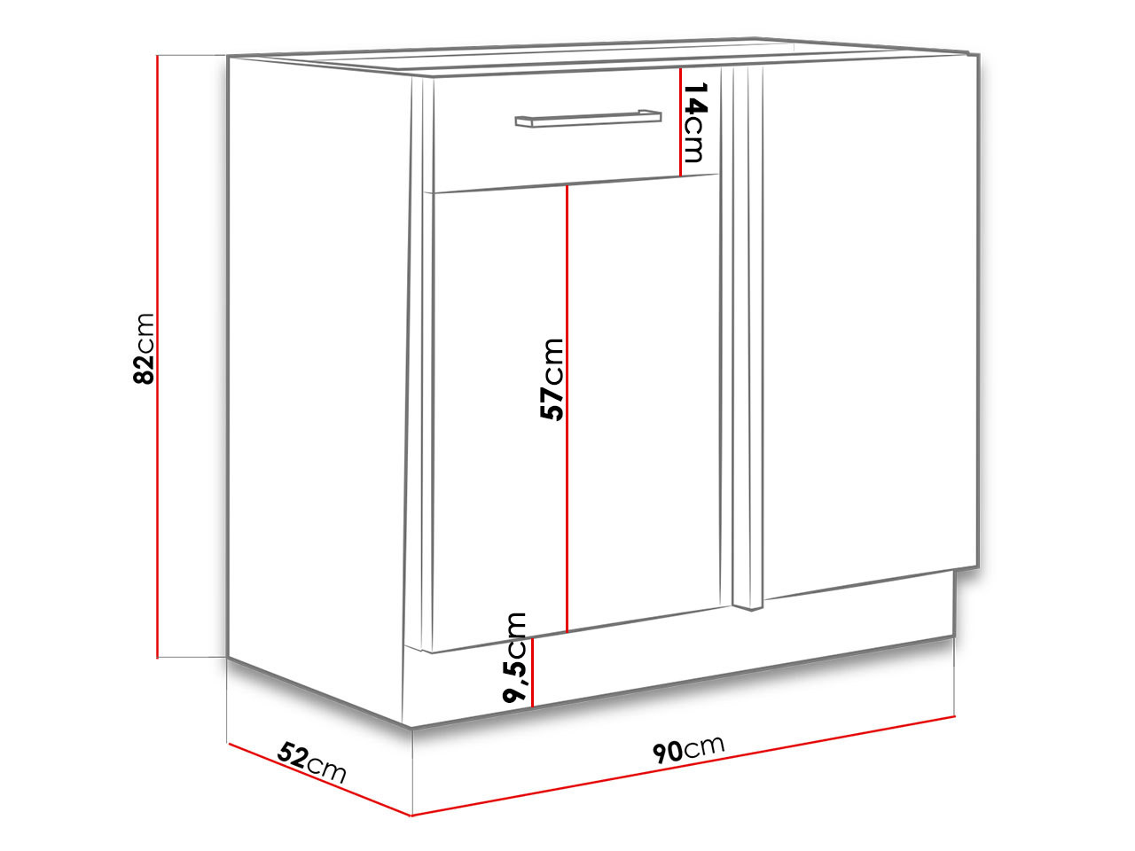 Modularer Schrank mit Türen Wood Grey 103