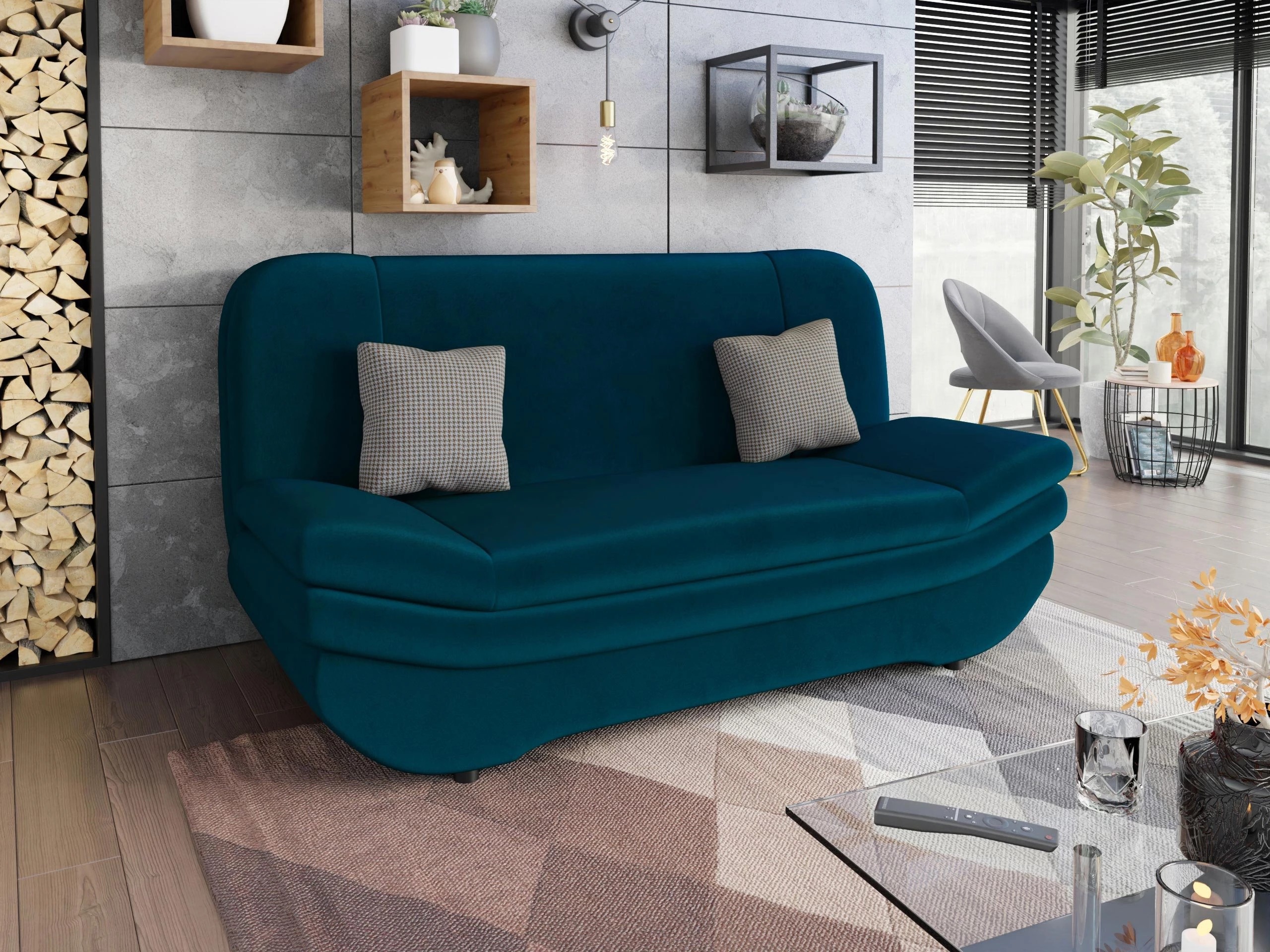 Schlafsofa Comfivo Silva (Venus Velvet 2911 + Kenia 796)