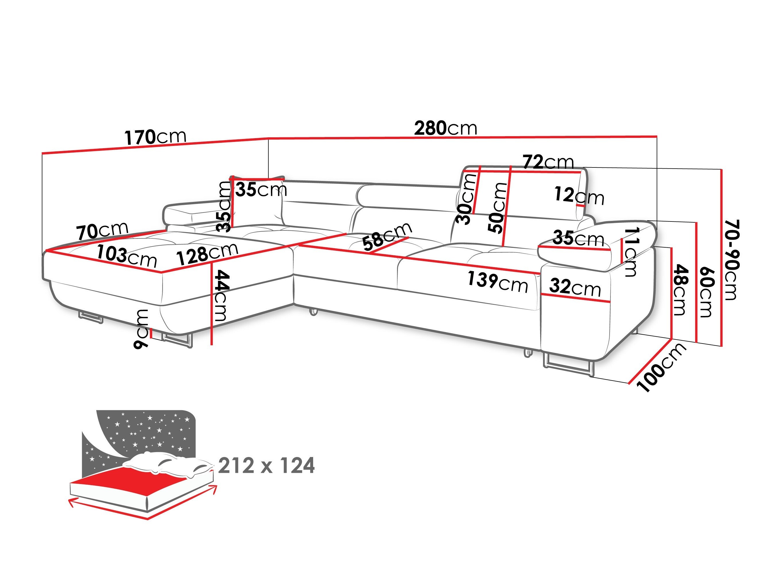 Ecksofa Comfivo Vinetum II (Polo 894)