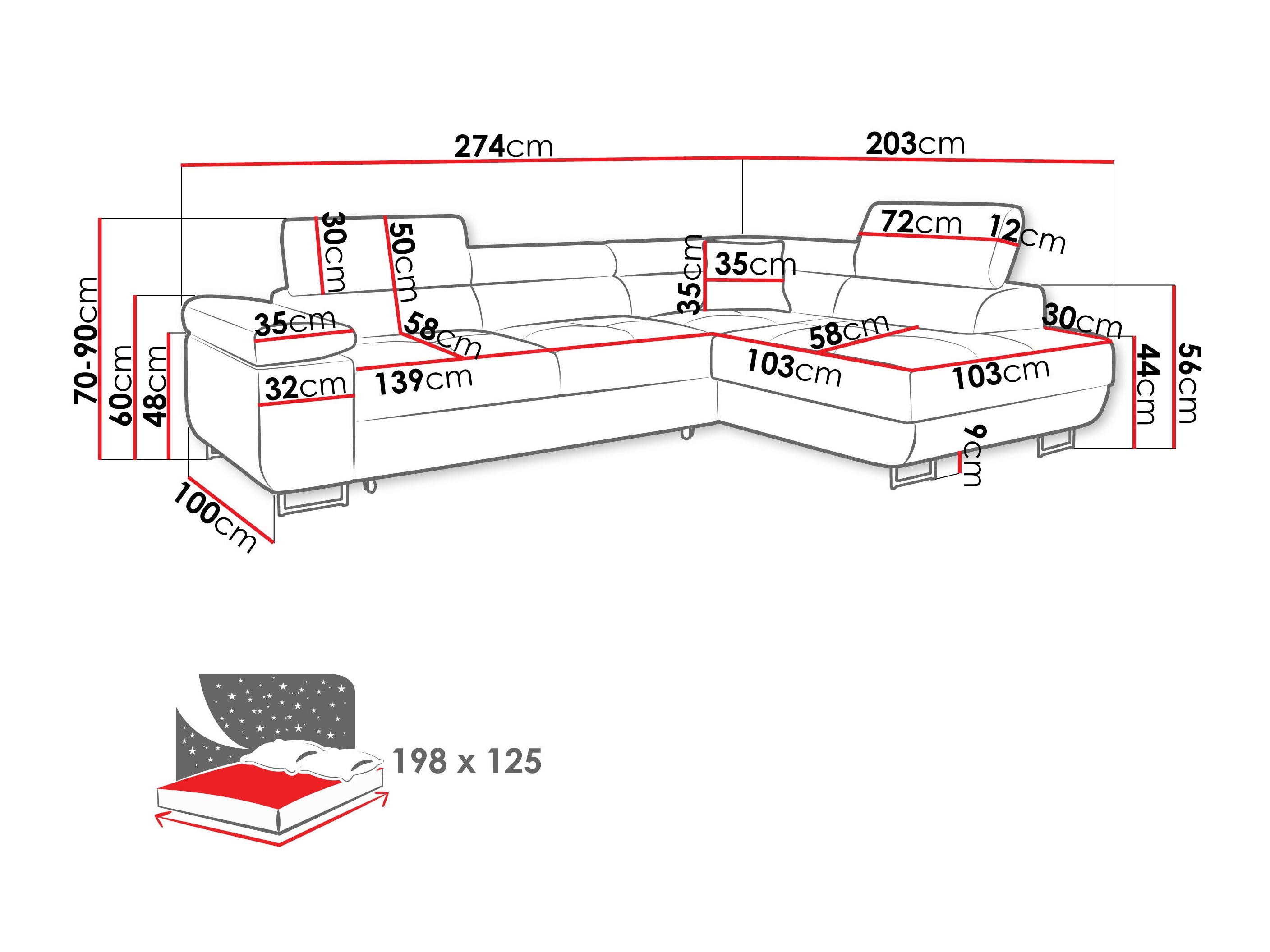 Ecksofa Comfivo Vinetum (Lux 05)