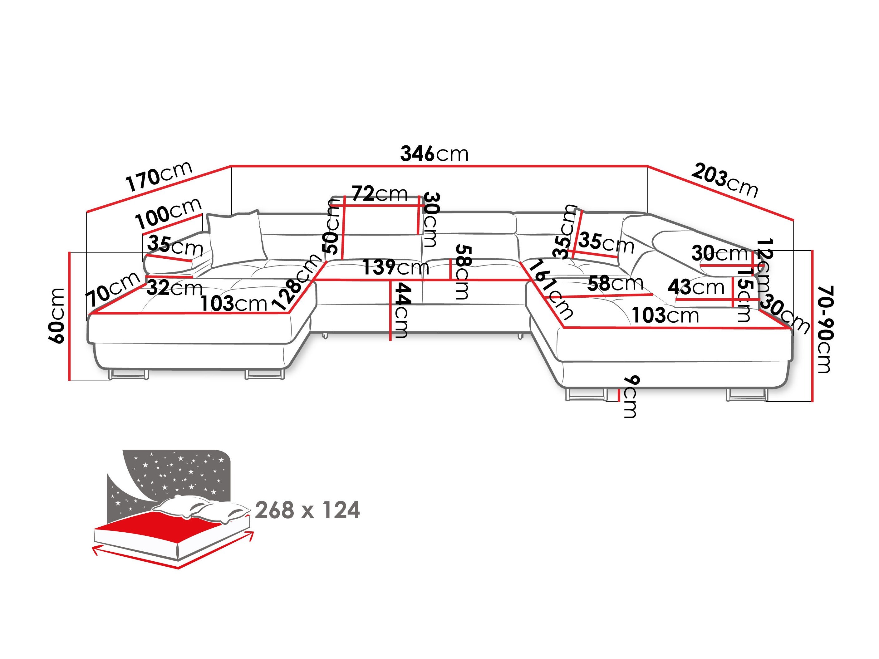 Ecksofa Comfivo Vinetum III (Poso 110)