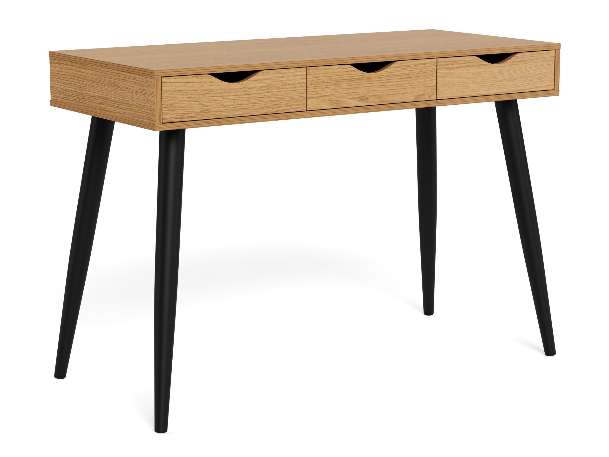 Bürotisch Norsica 113 (Wildeichenholzoptik + Schwarz)