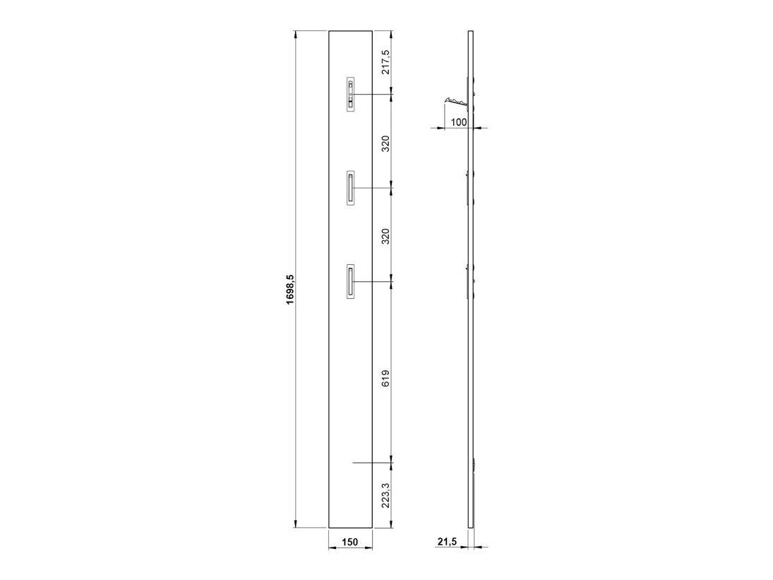 Flurgarnitur Levfena 103 (Kaschmir + Navarra eichenholzoptik + Weiß)