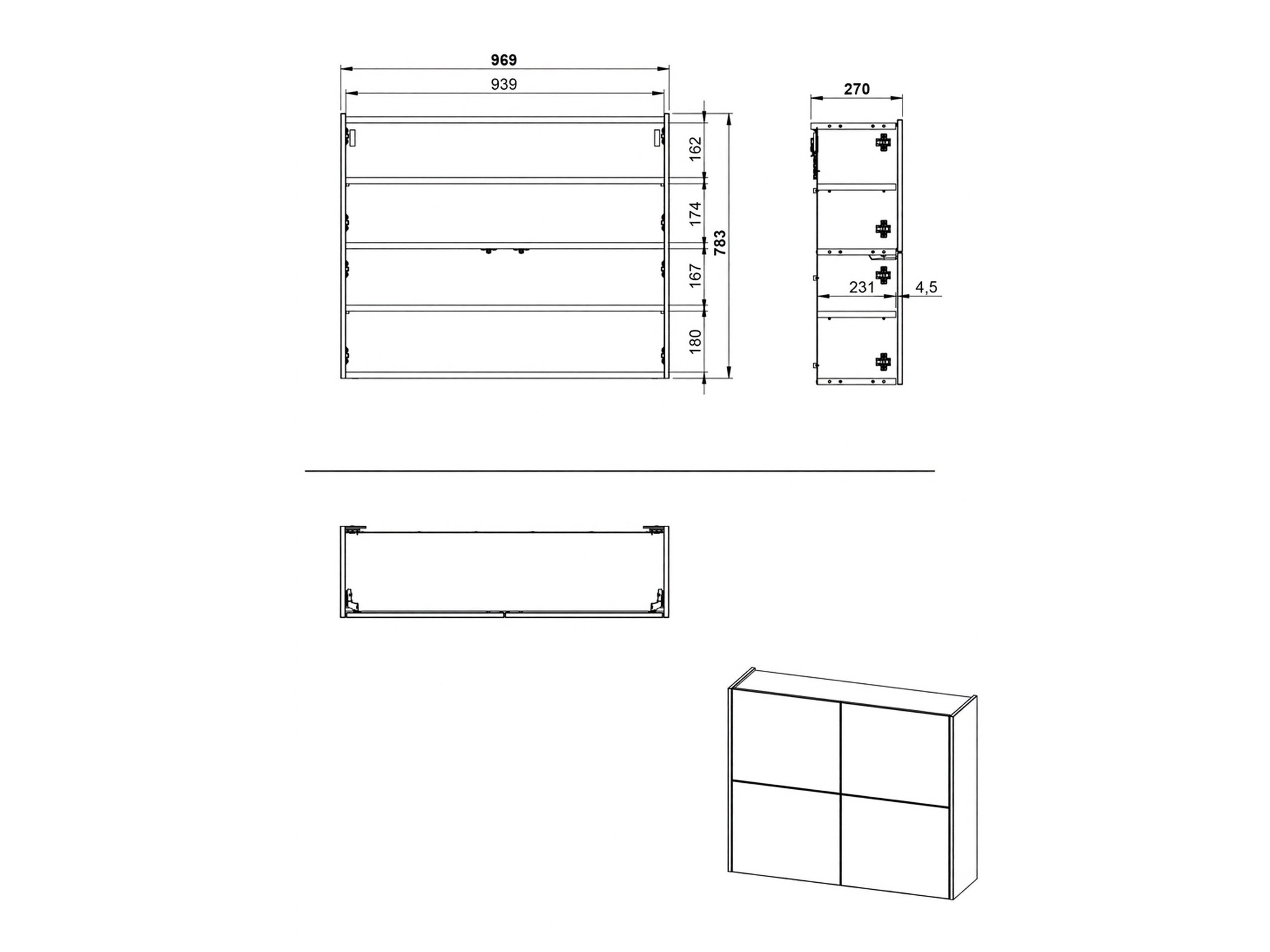 Schuhschrank Levfena 101 (Kaschmir + Navarra eichenholzoptik)