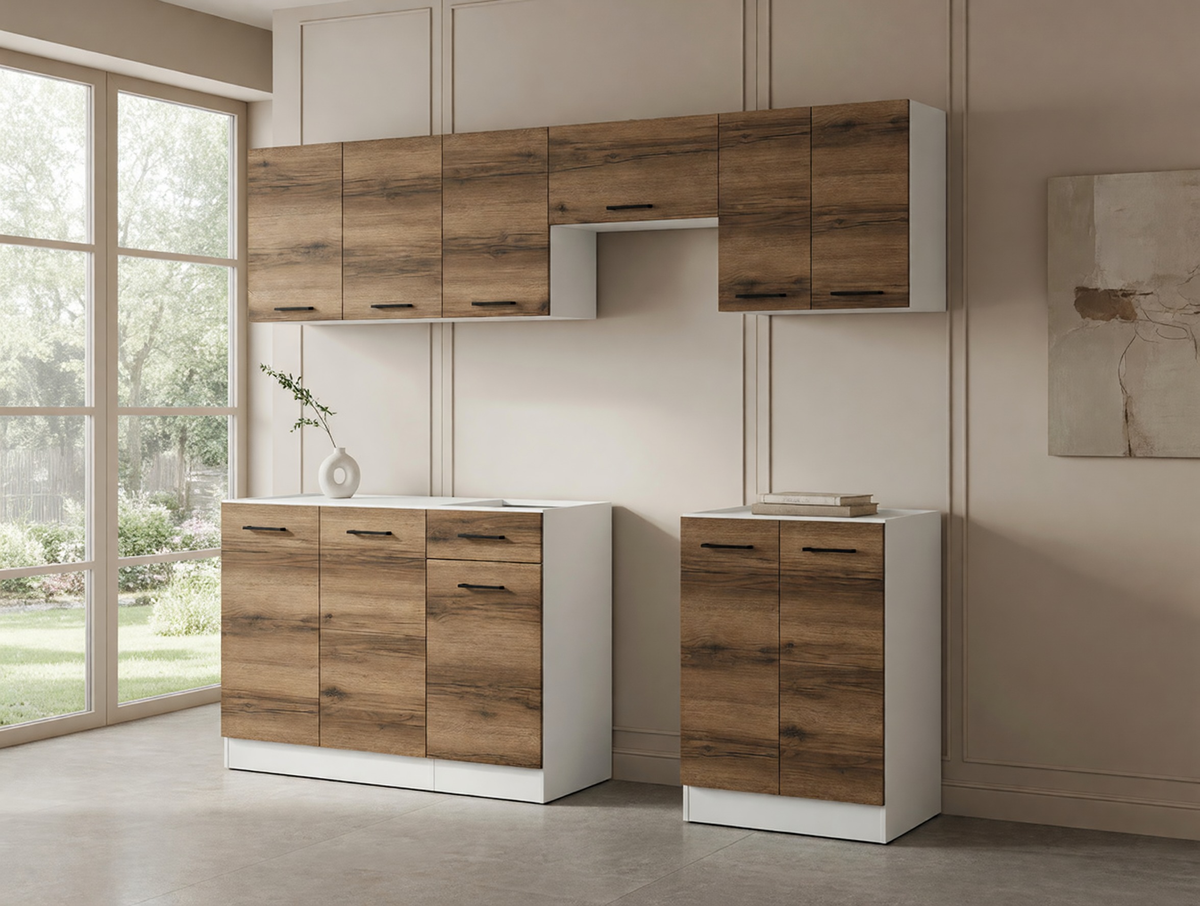 Küchenset Boston 498 (Dunkle Delano-Eiche)