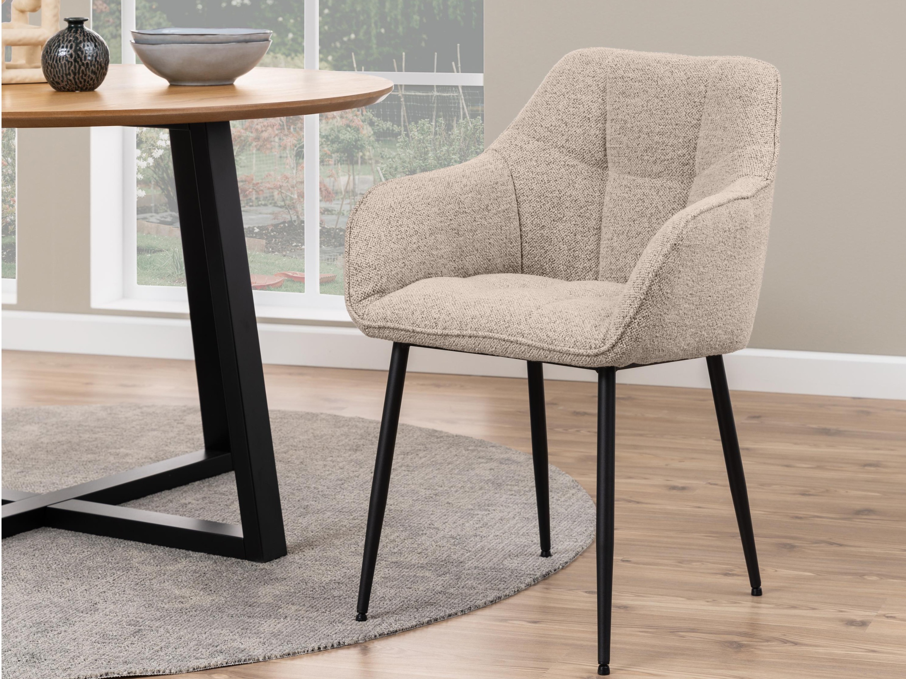 Stuhl Norsica 454 (Beige + Schwarz)