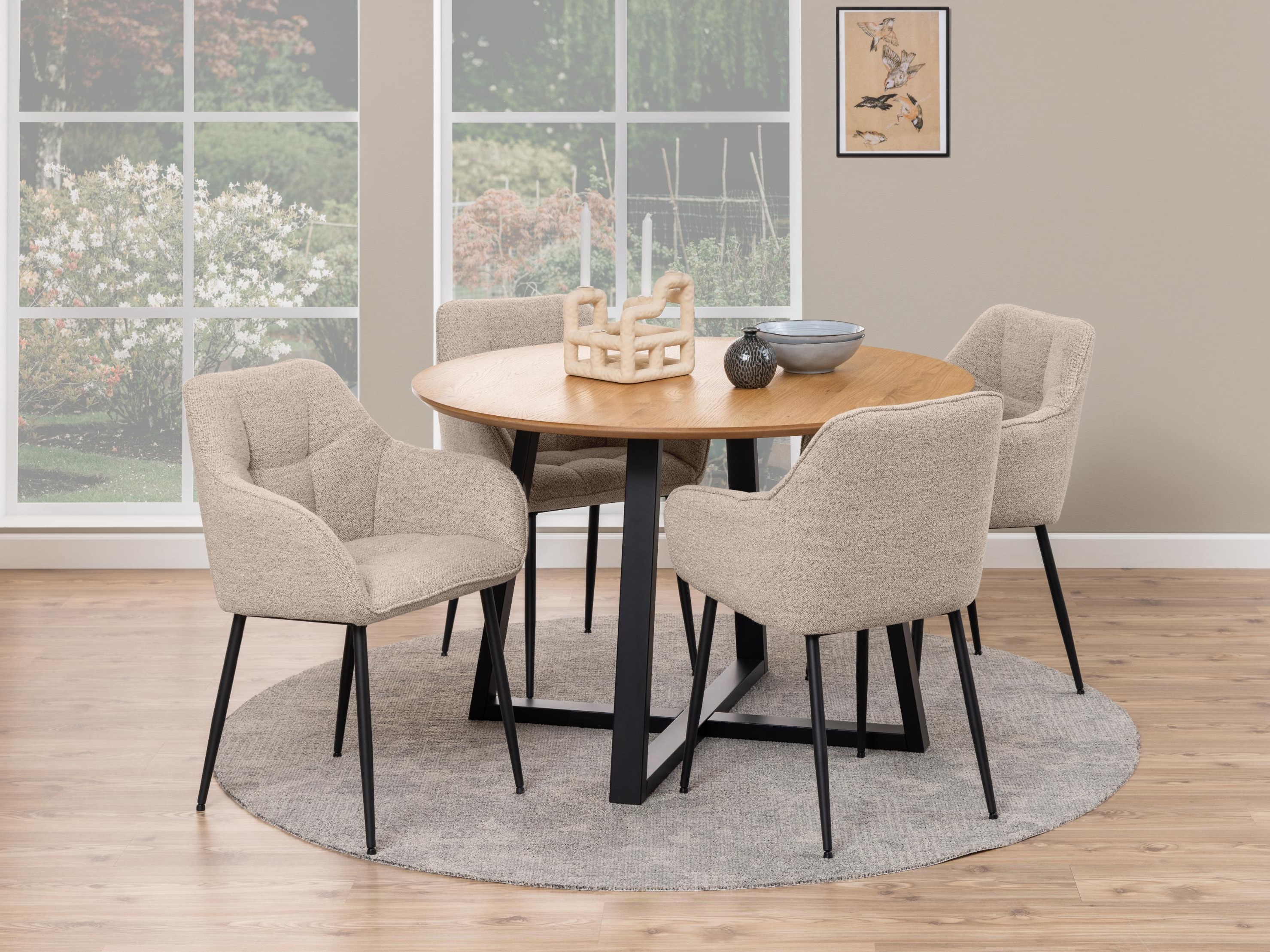 Stuhl Norsica 454 (Beige + Schwarz)