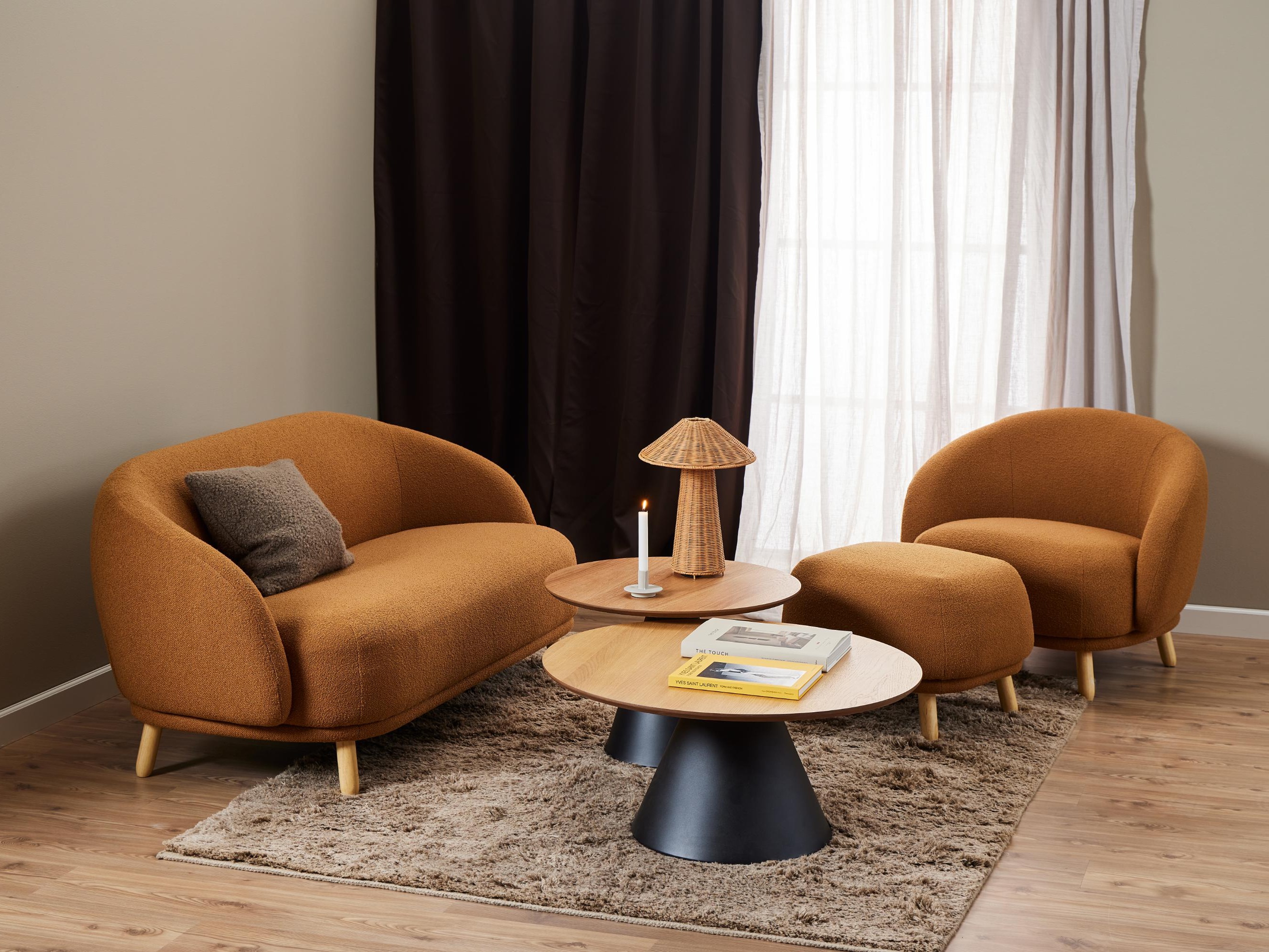 Couchtisch Norsica 908 (Schwarz + Eichenholzoptik)