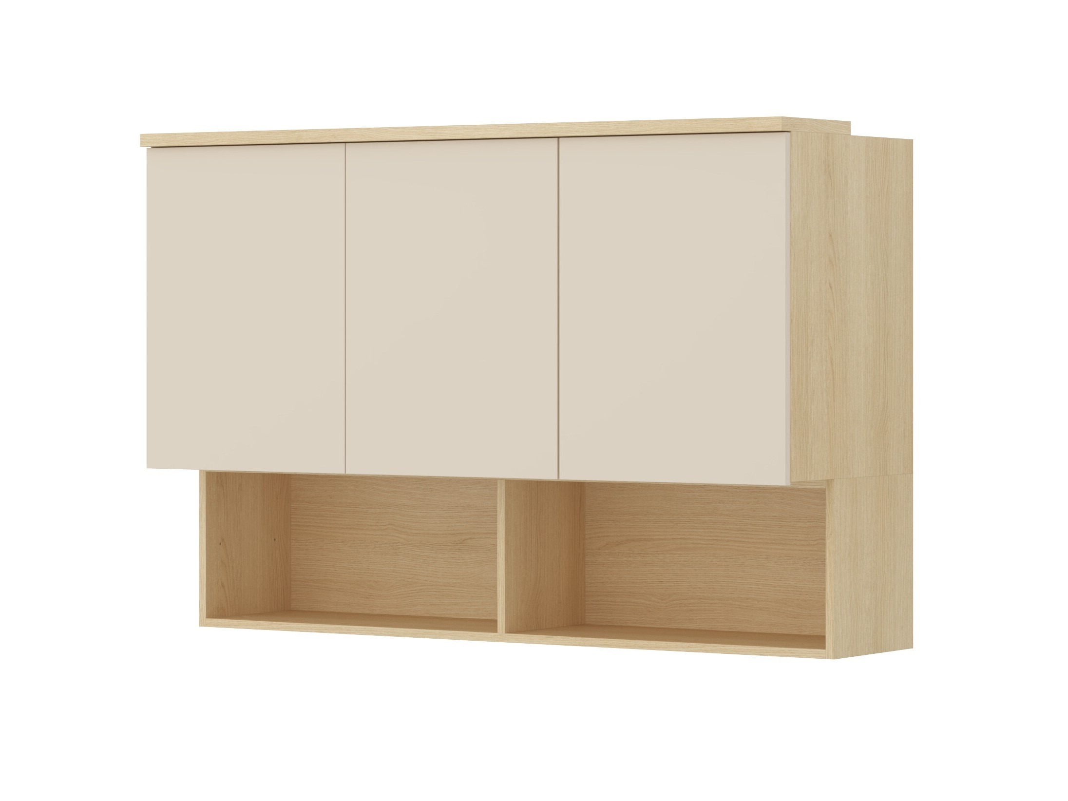 Hängeschrank Nolcala 104 (Eichenholzoptik + Beige)
