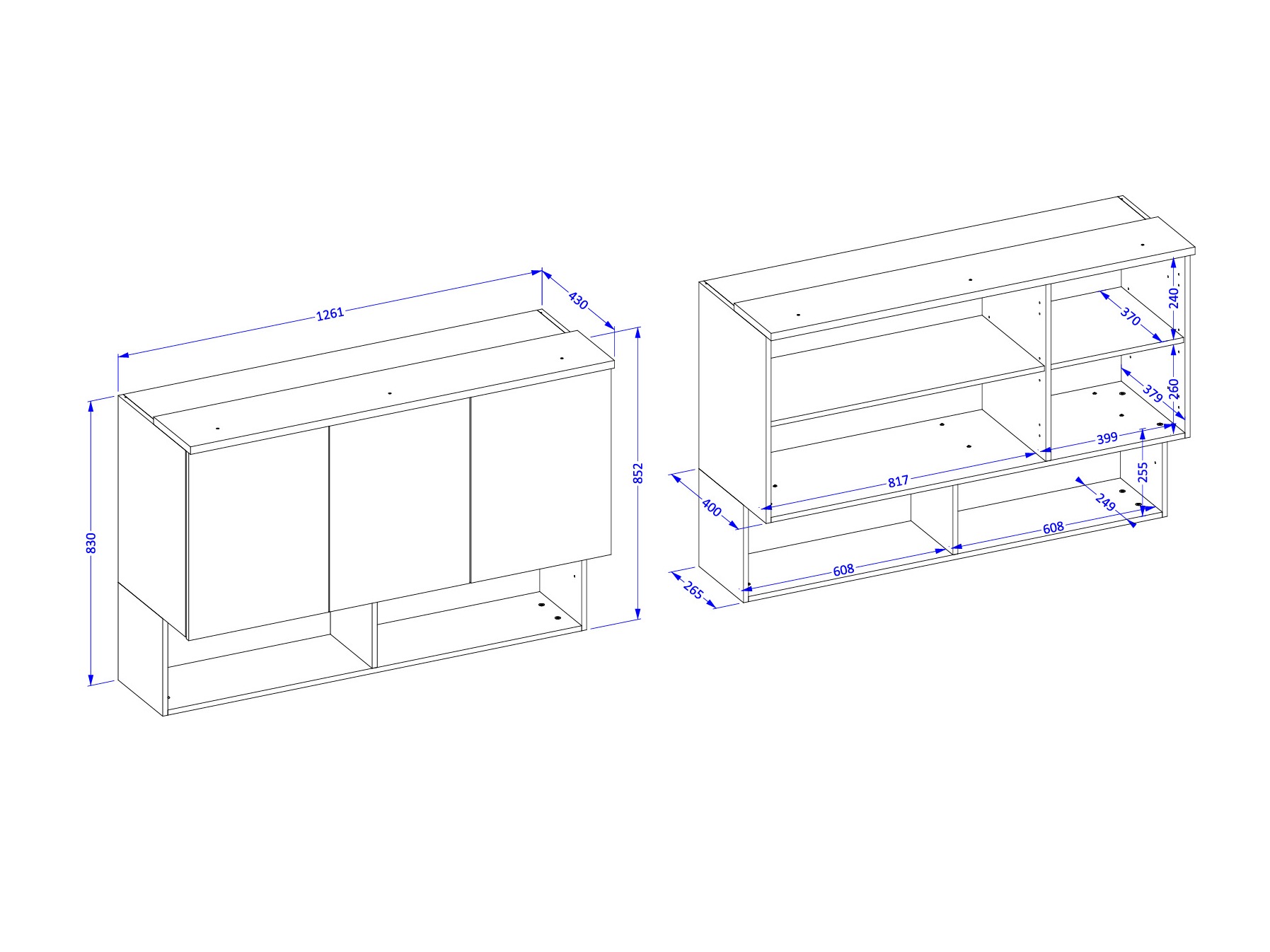 Hängeschrank Nolcala 104 (Eichenholzoptik + Beige)