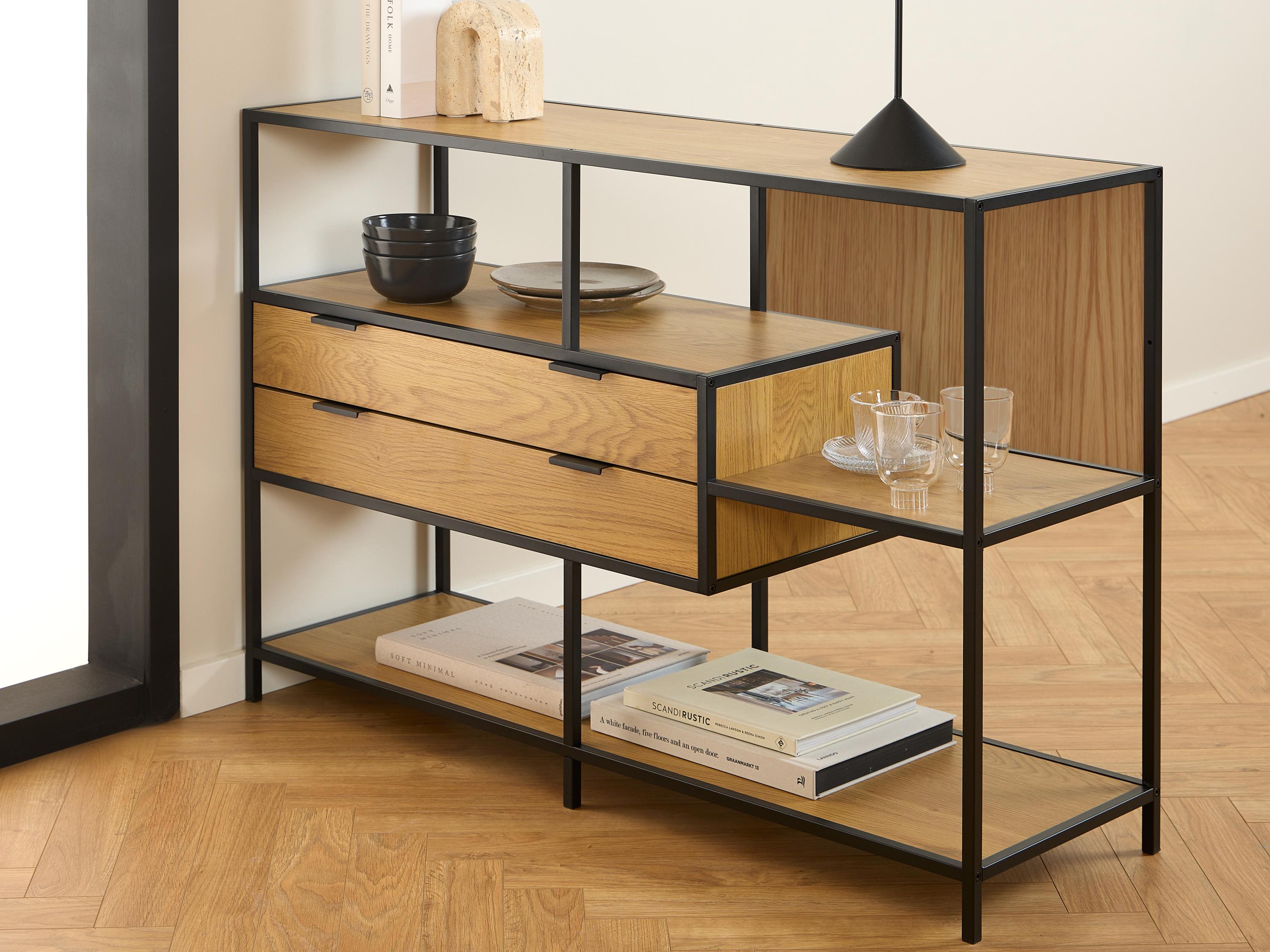 Regal Norsica Sevferi 183 (Schwarz + Wildeichenholzoptik)