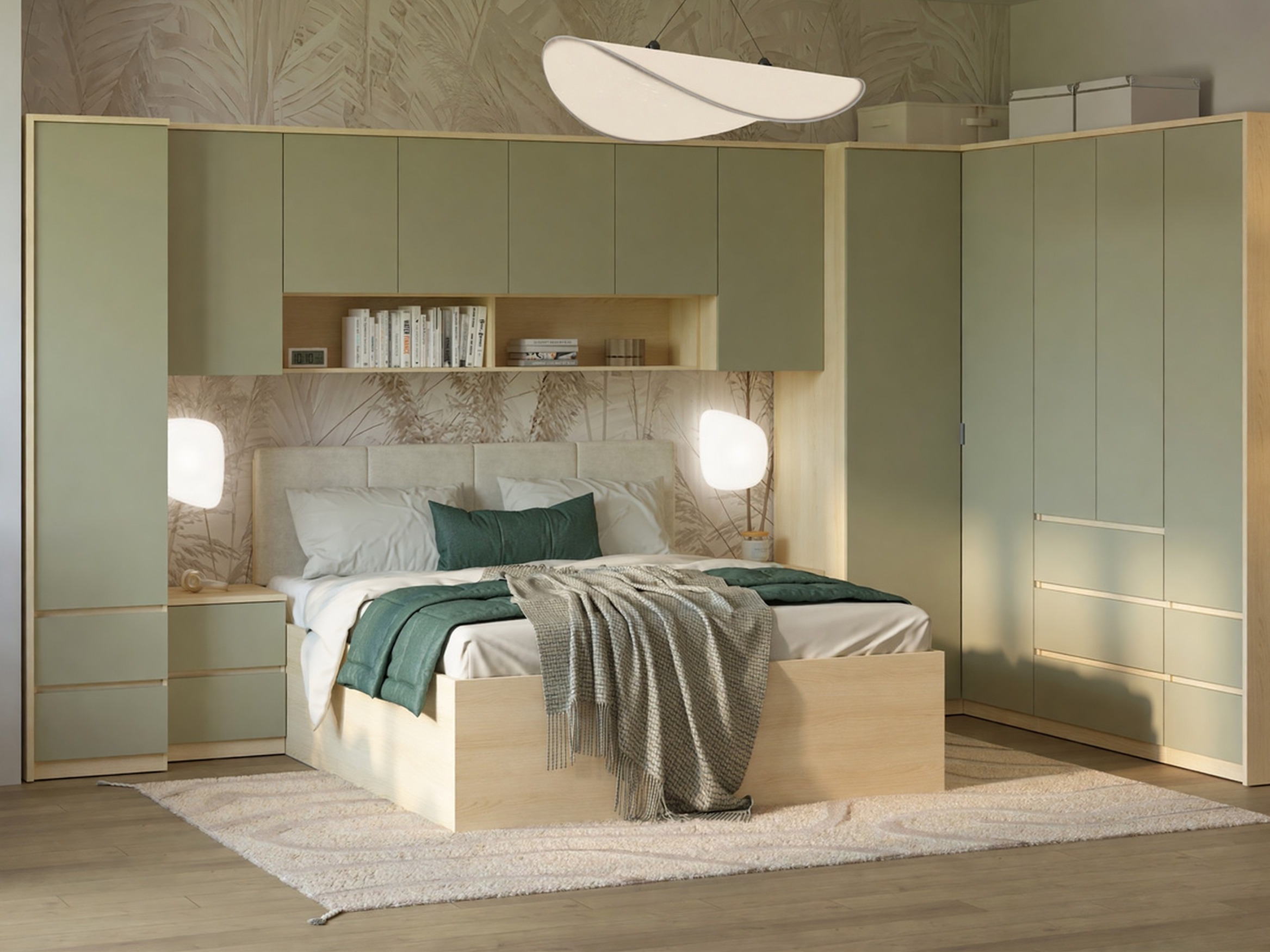 Hängeschrank Nolcala 105 (Eichenholzoptik + Eukalyptus)