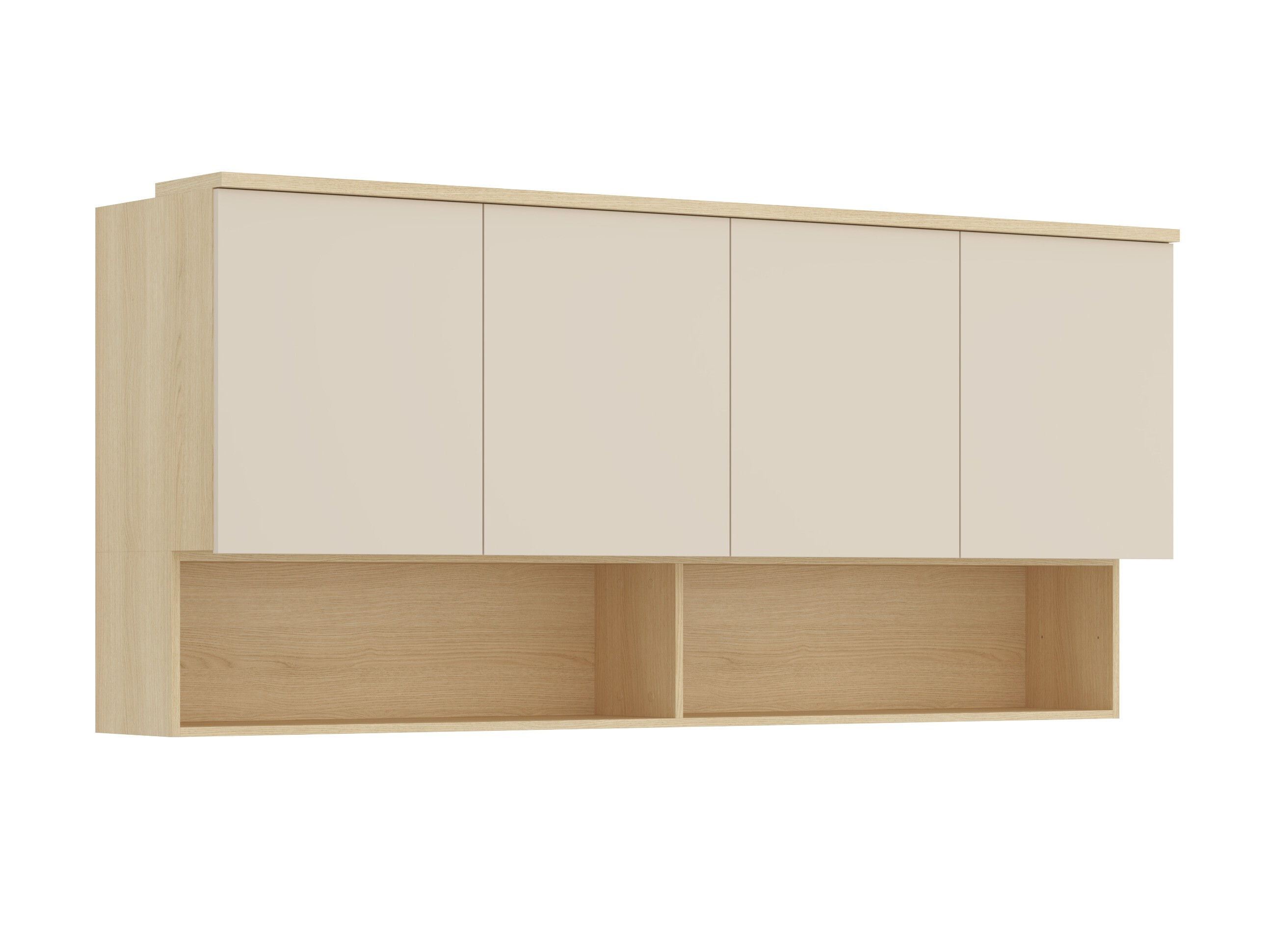 Hängeschrank Nolcala 106 (Eichenholzoptik + Beige)