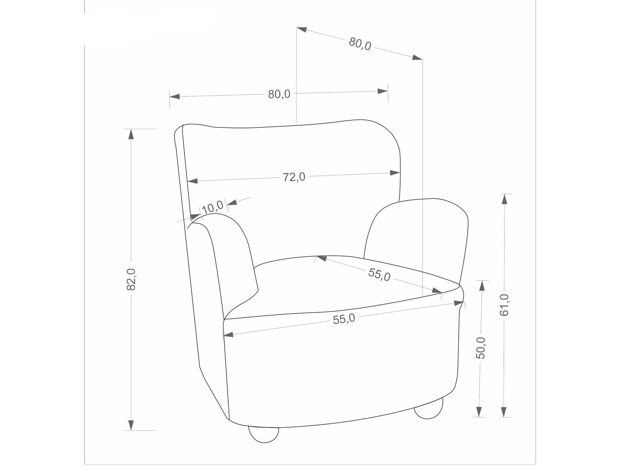 Sessel Houston 2097 (Cremefarben)