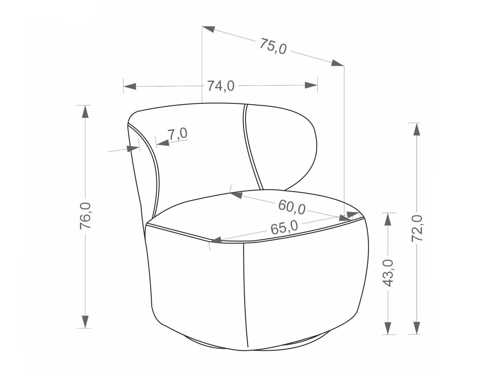 Sessel Houston 2098 (Beige)