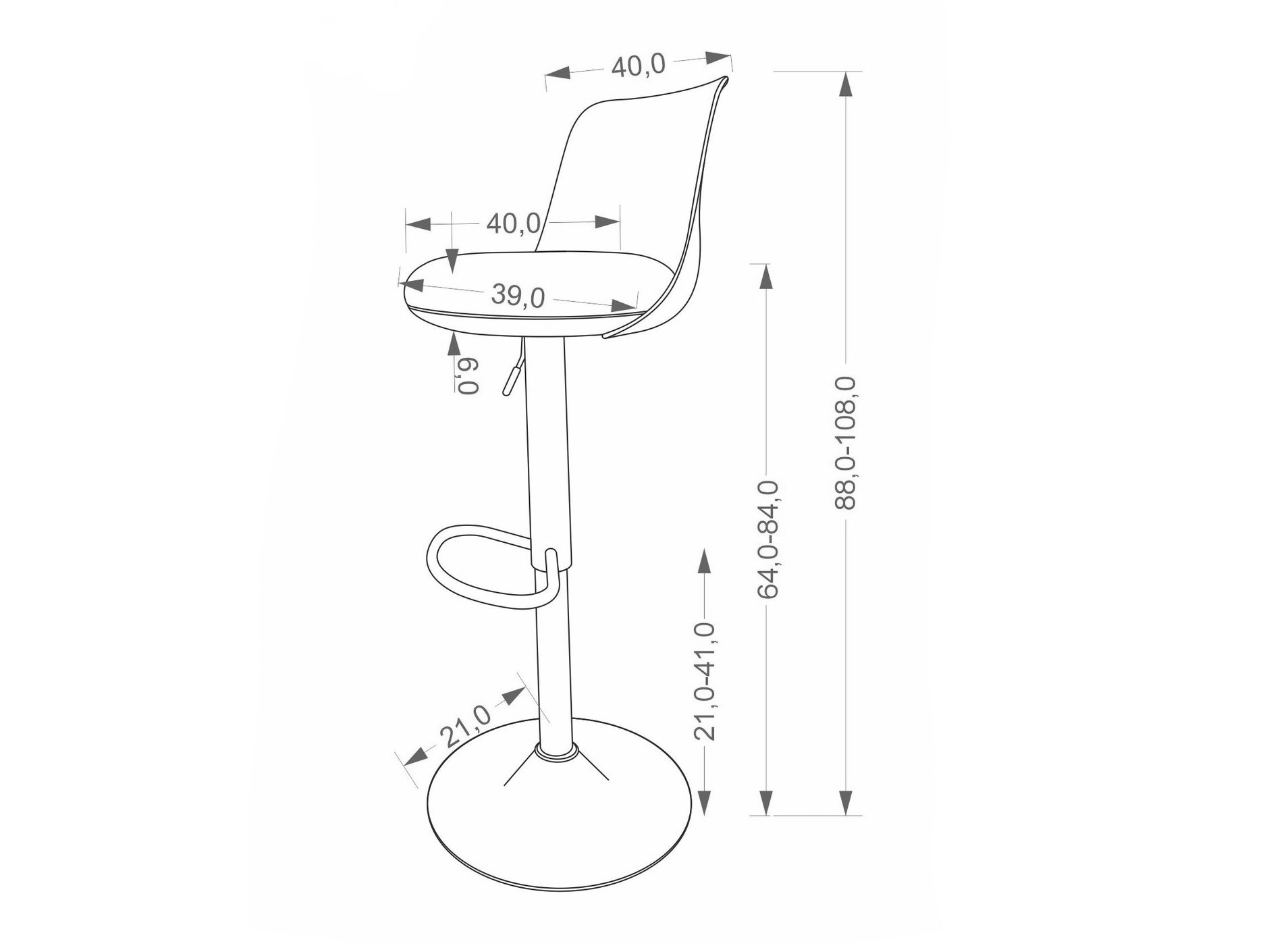 Barstuhl Houston 2104 (Grau + Hellbraun)