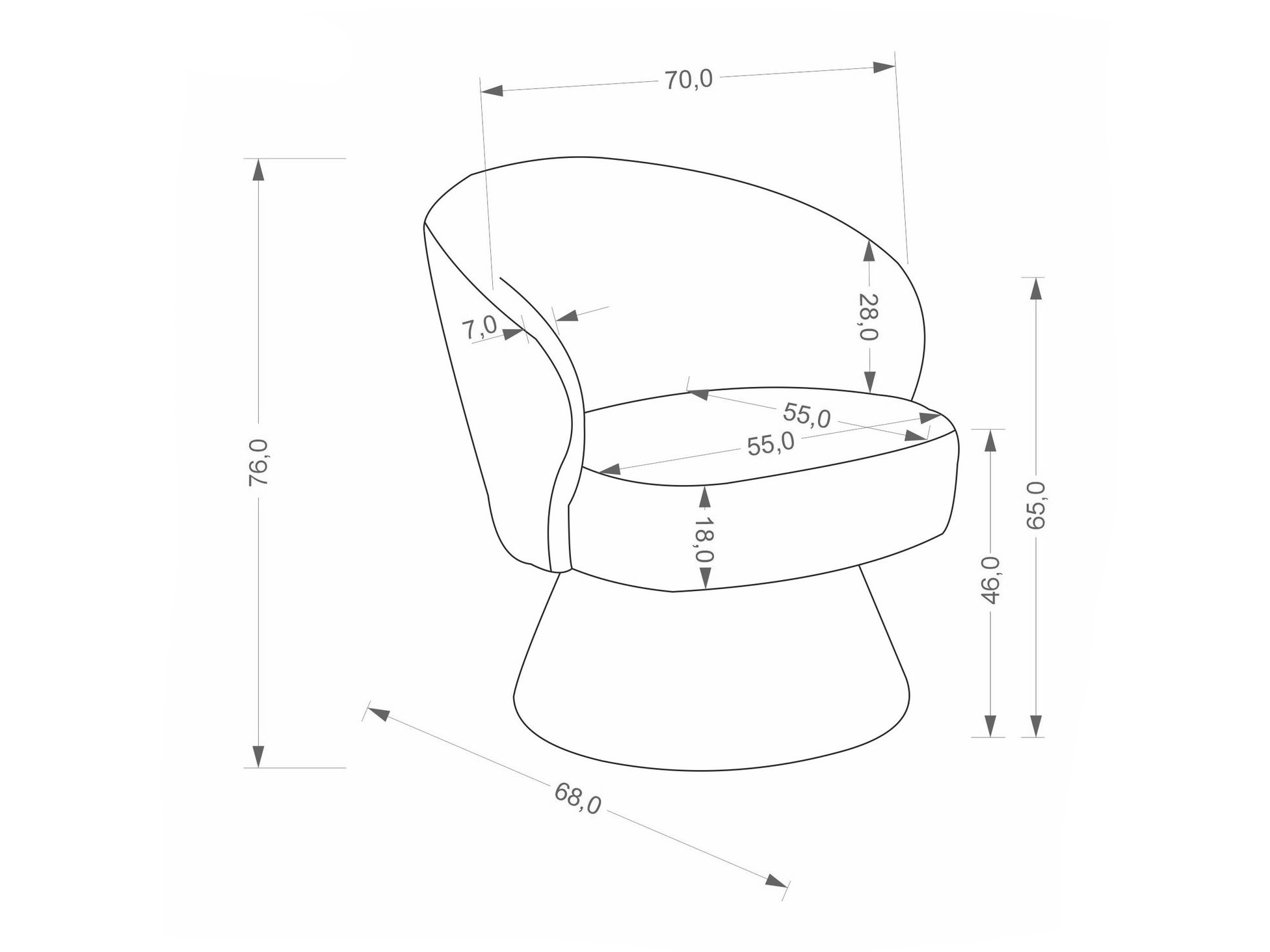 Sessel Houston 2102 (Grau)