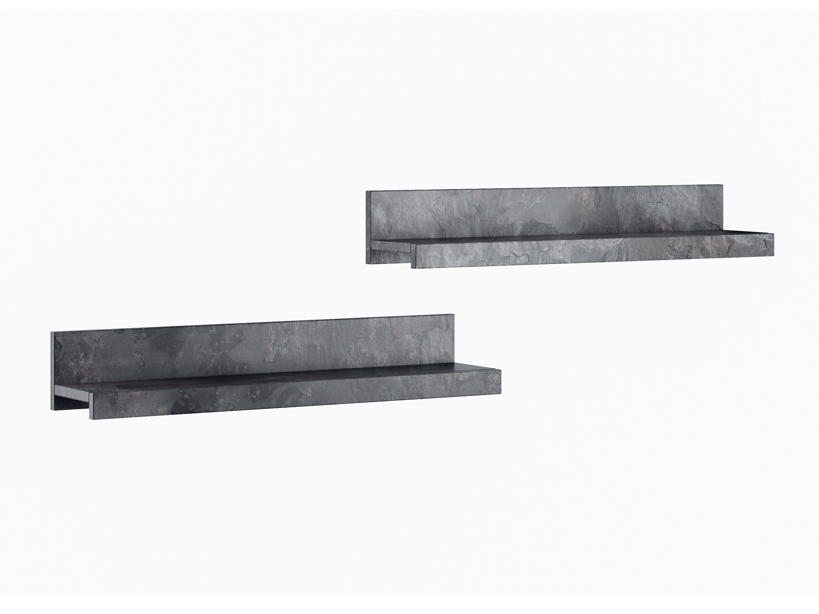 Set mit Hängeregalen Torvire 105 (Beton dunkel)