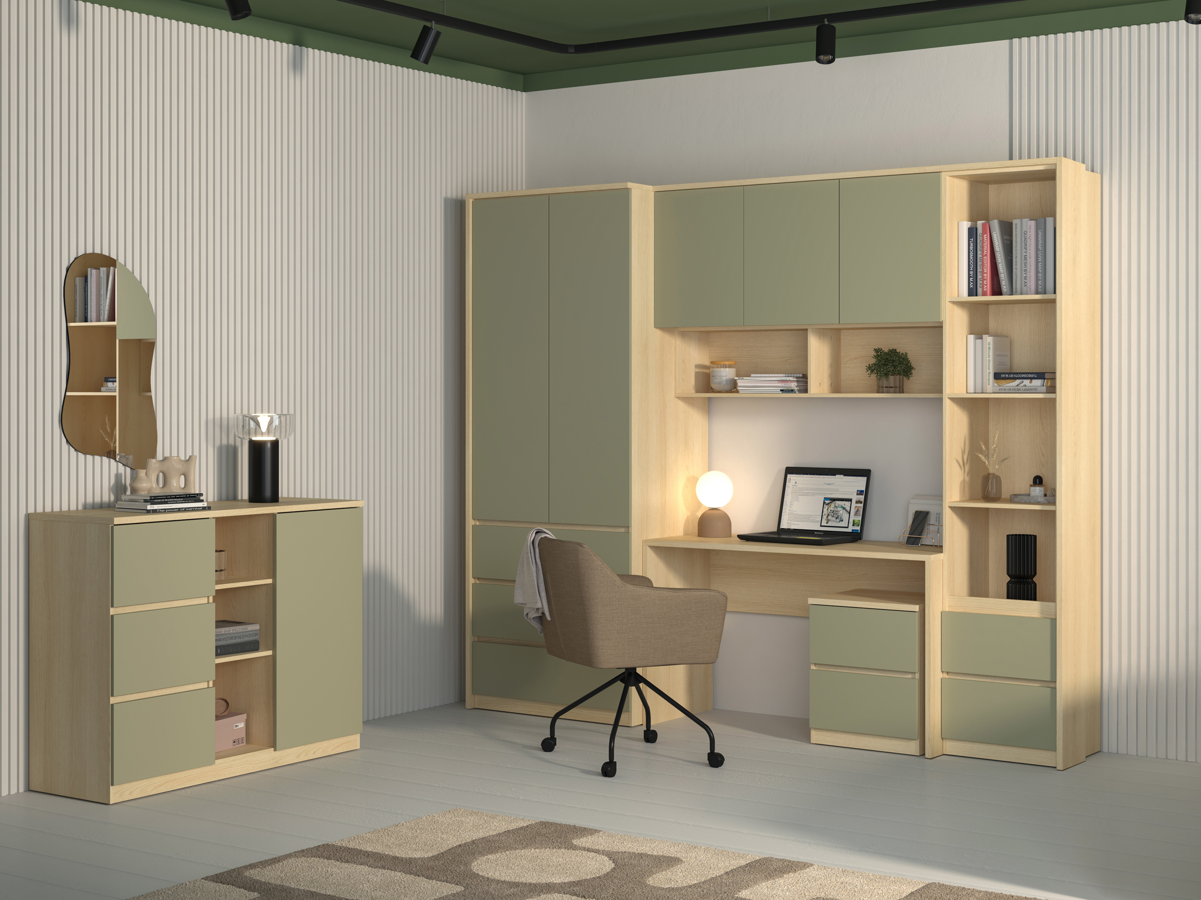 Kommoden Nolcala 109 (Eichenholzoptik + Eukalyptus)