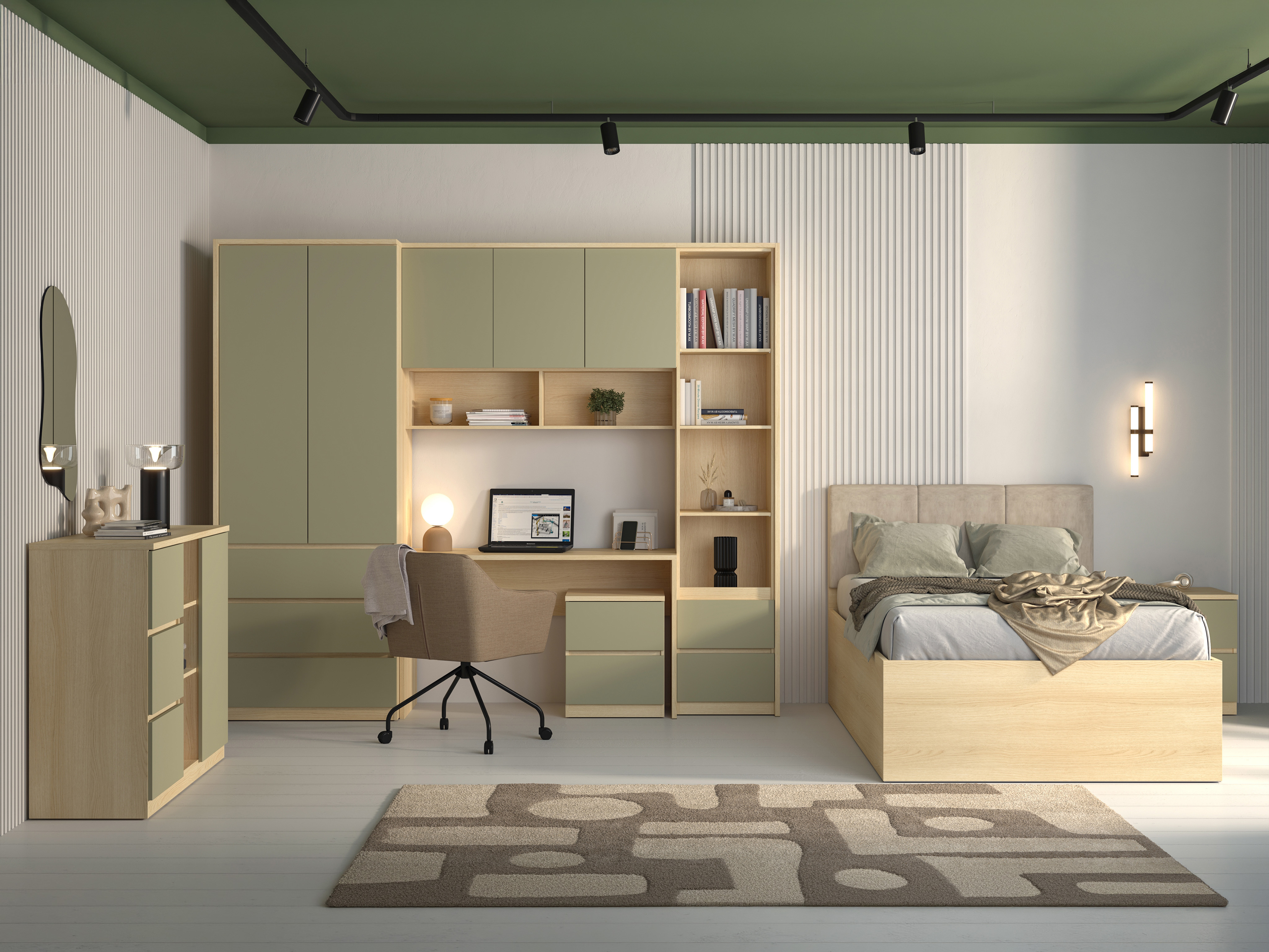 Nachttisch Nolcala 108 (Eichenholzoptik + Eukalyptus)