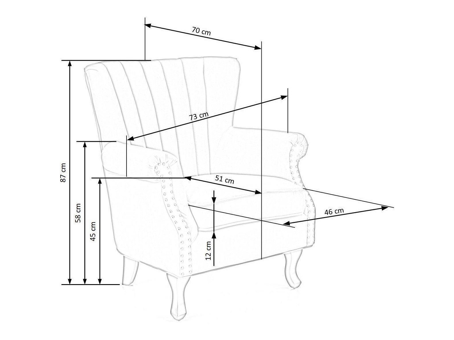 Sessel Houston 1105 (Dunkelblau)