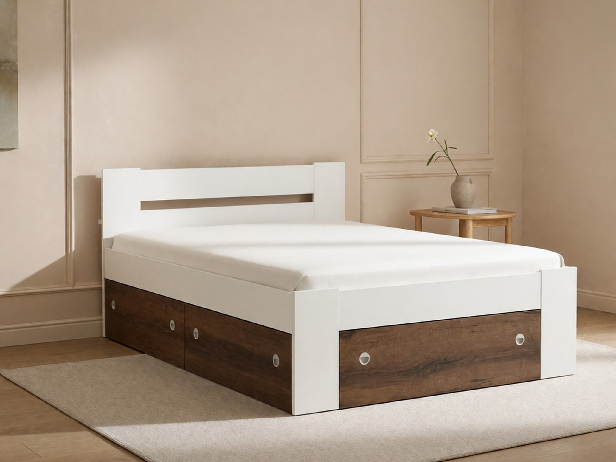 Bett Novsore 130 (Weiß)