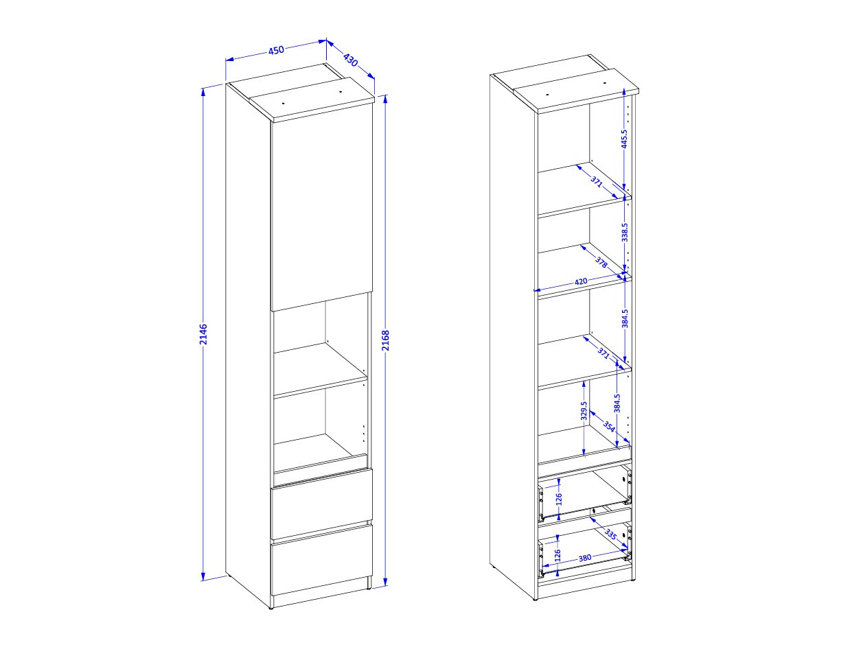 Regal Nolcala 112 (Eichenholzoptik + Beige)
