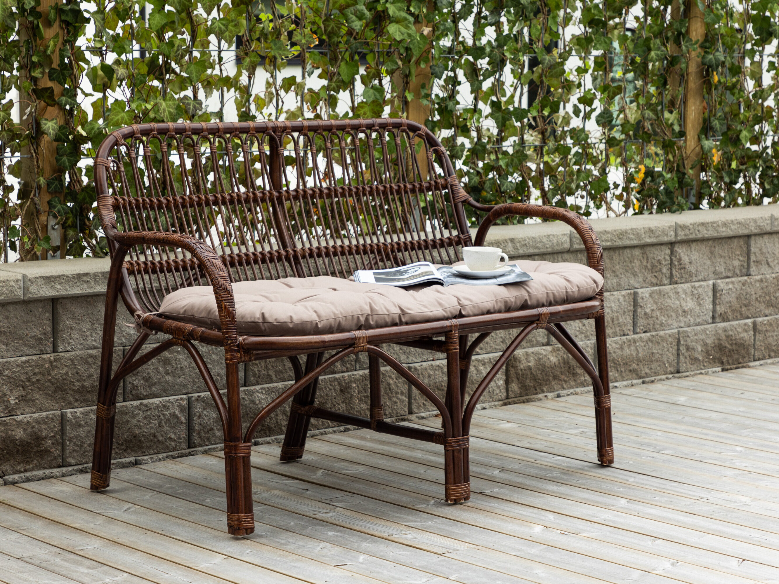 Gartensofa Dallas 5200 (Walnussholzoptik)