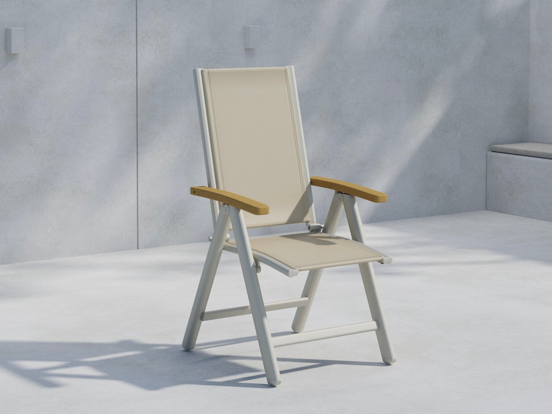 Gartenstuhl Dallas 2848 (Beige + Teakholz)