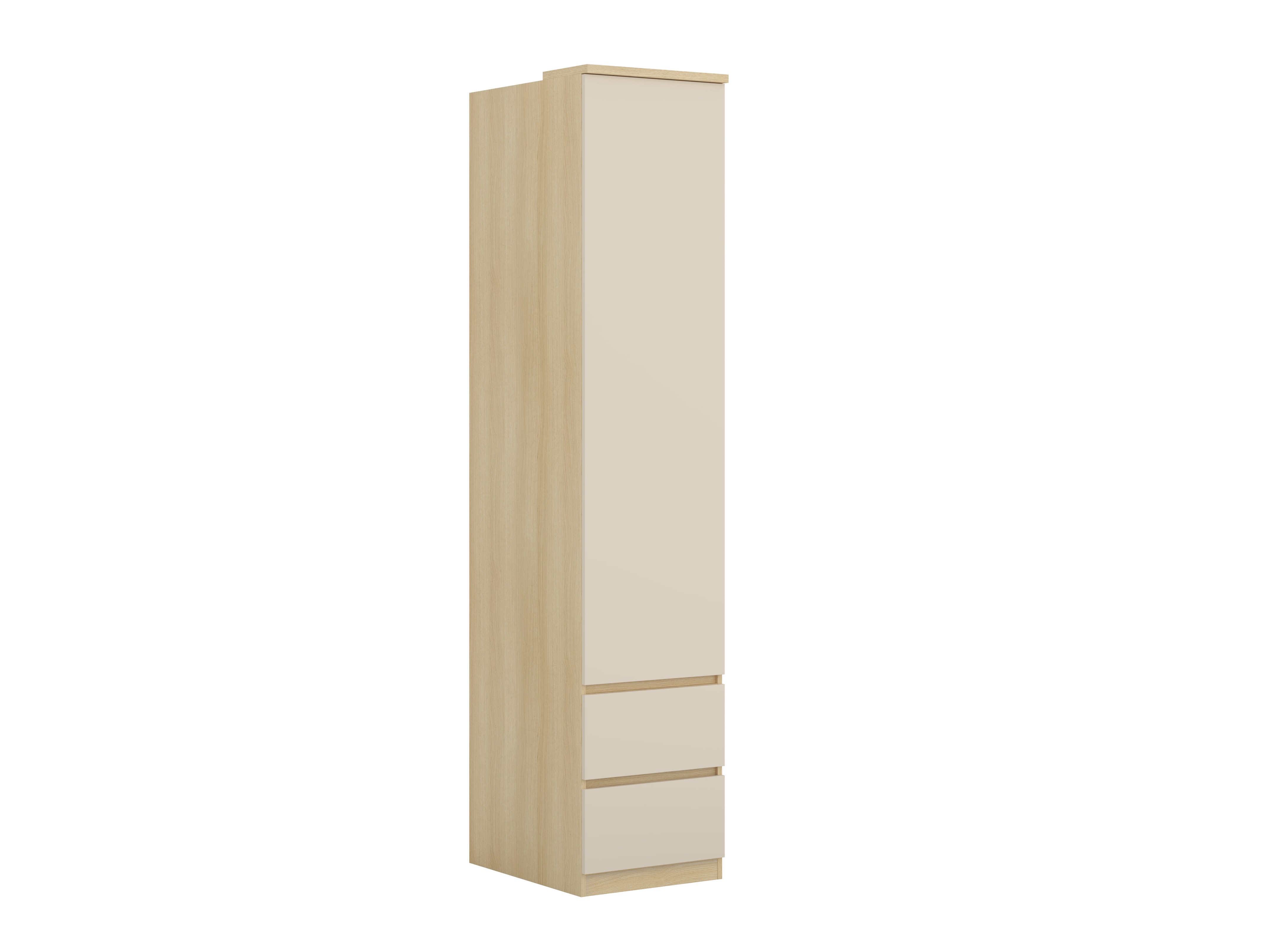 Kleiderschrank Nolcala 119 (Eichenholzoptik + Beige)