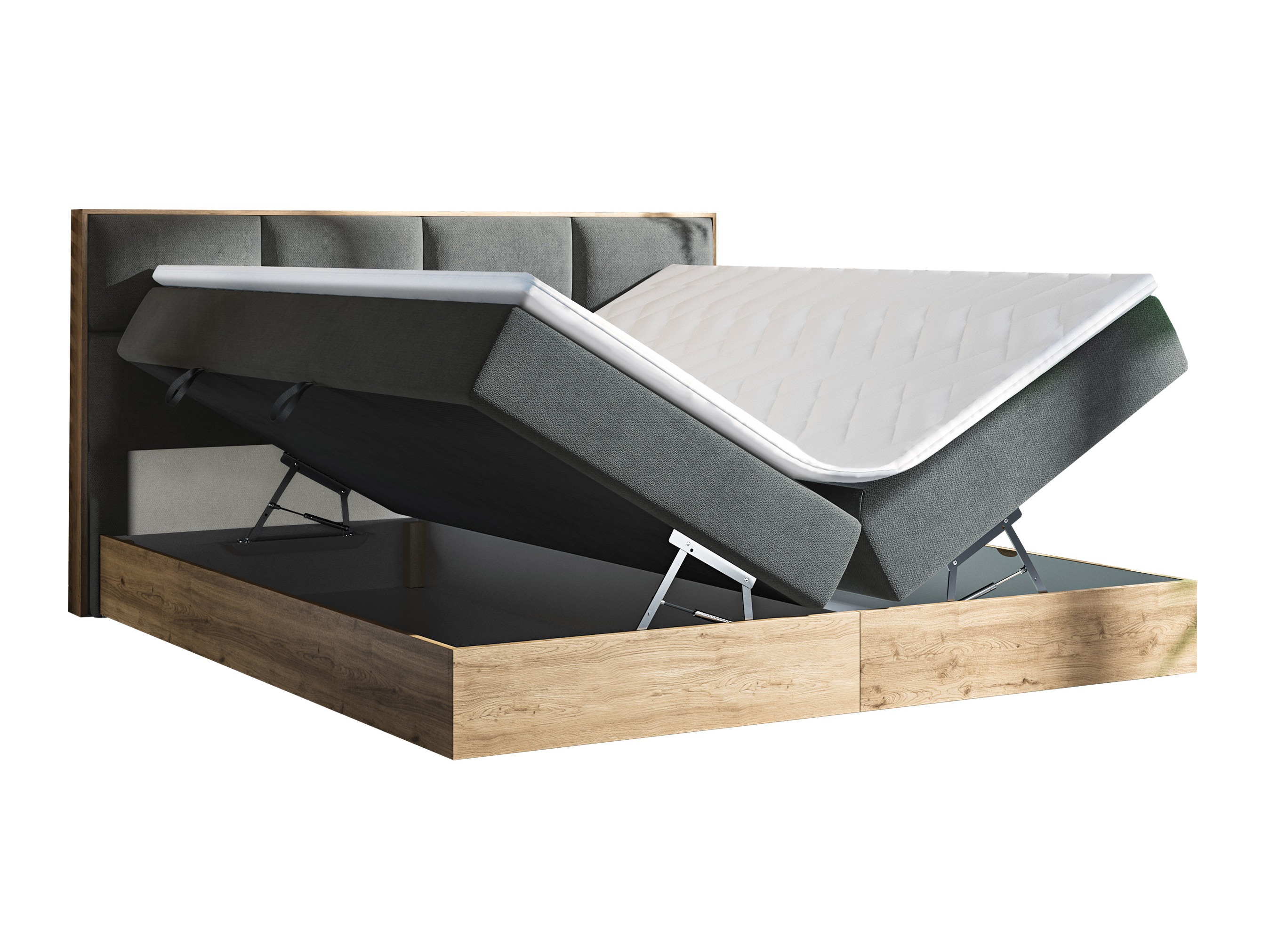 Boxspringbett ComfiDream Miraena (Goldene Eichenholzoptik + Soro 100)