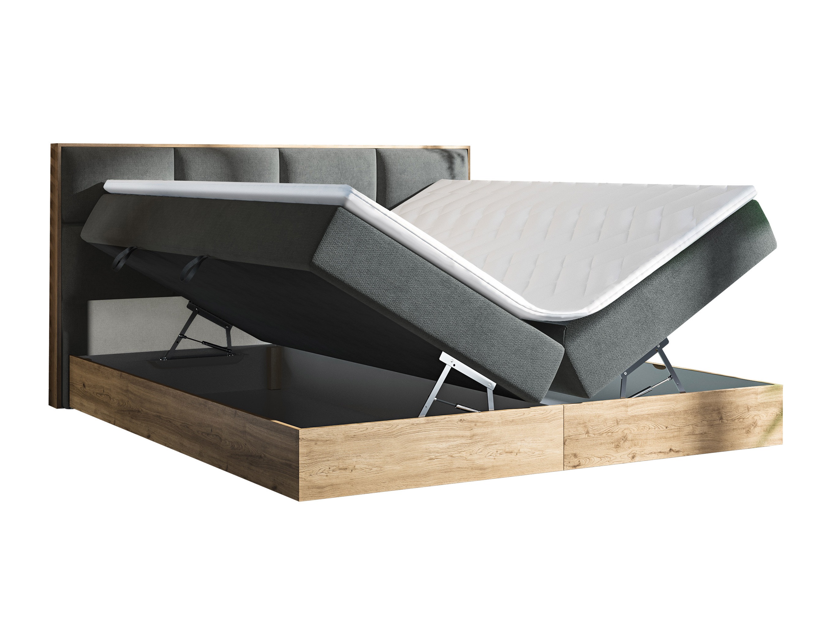 Boxspringbett ComfiDream Miraena (Goldene Eichenholzoptik + Soro 100)