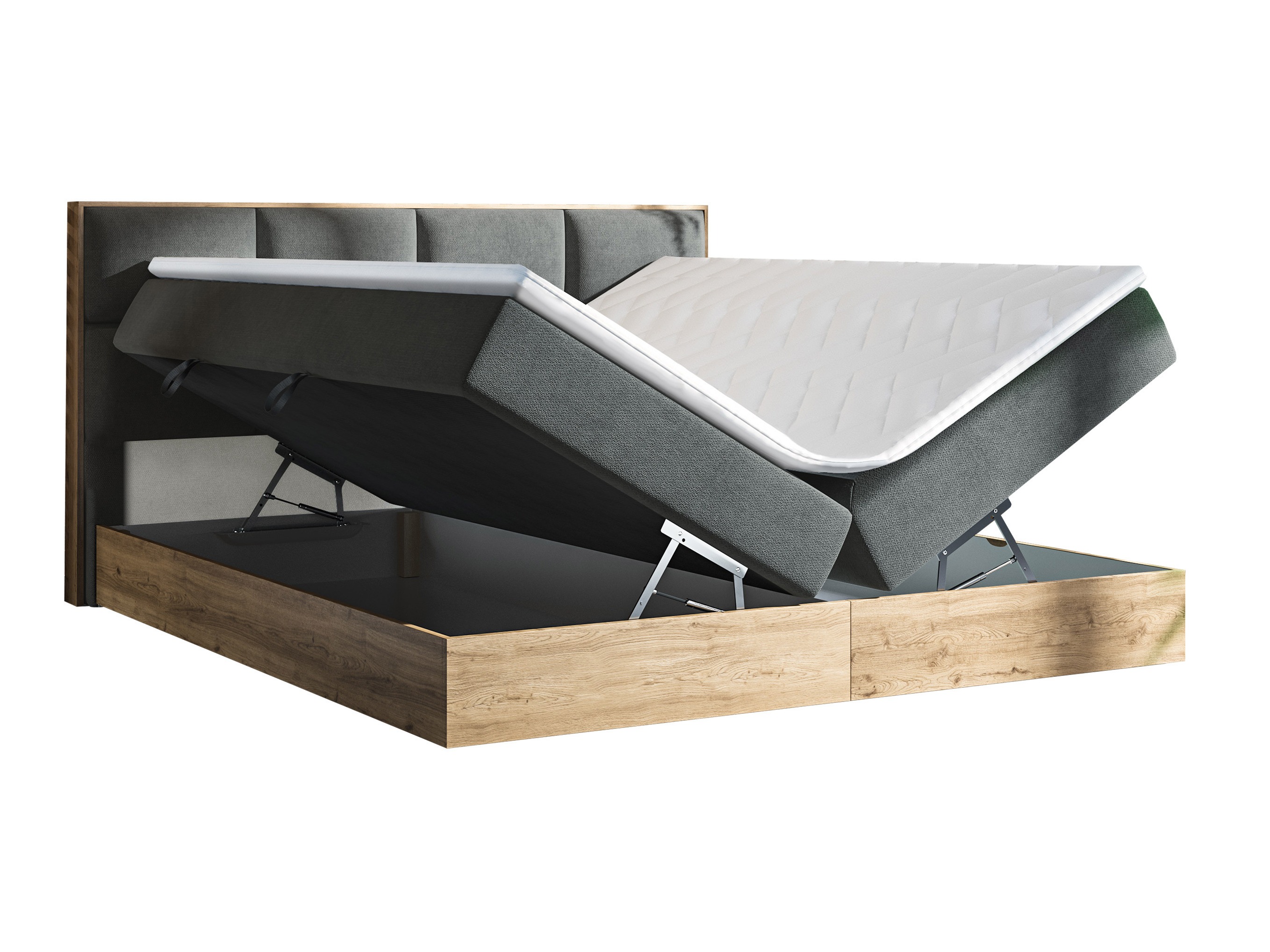 Boxspringbett ComfiDream Miraena (Goldene Eichenholzoptik + Soro 97)