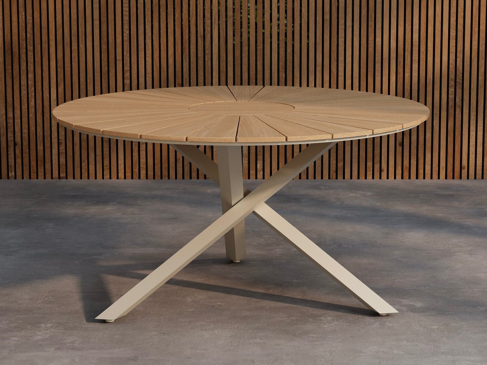 Gartentisch Dallas 5223 (Beige + Teakholz)