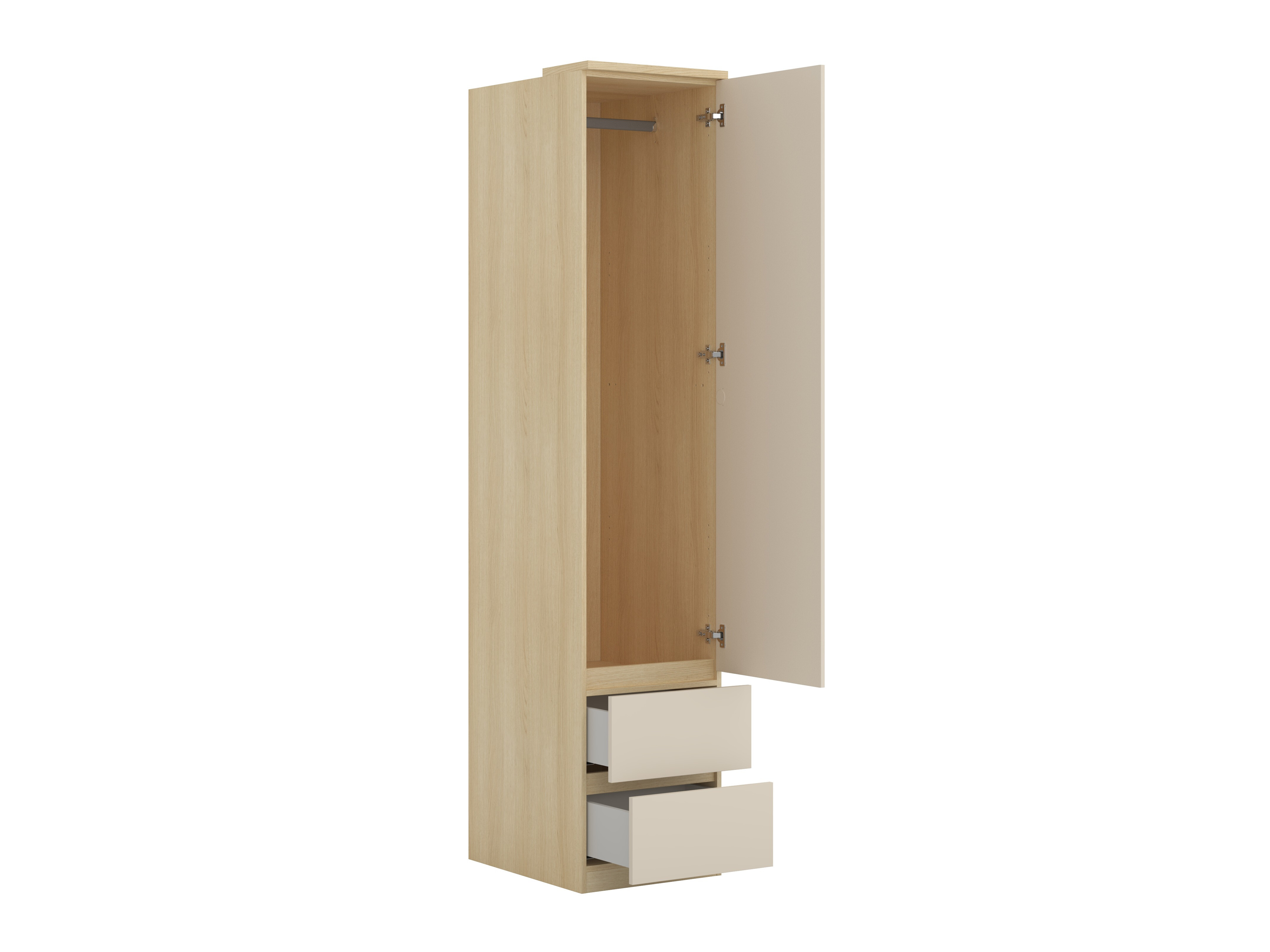 Möbel-Set Nolcala 121 (Eichenholzoptik + Beige)
