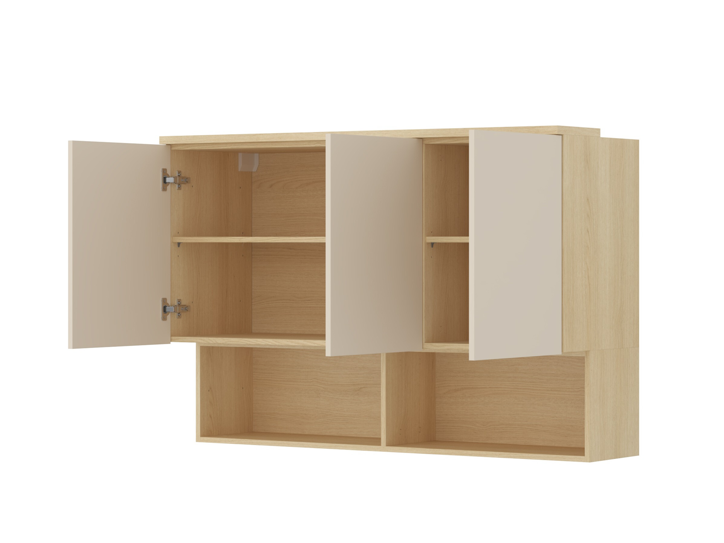 Möbel-Set Nolcala 121 (Eichenholzoptik + Beige)