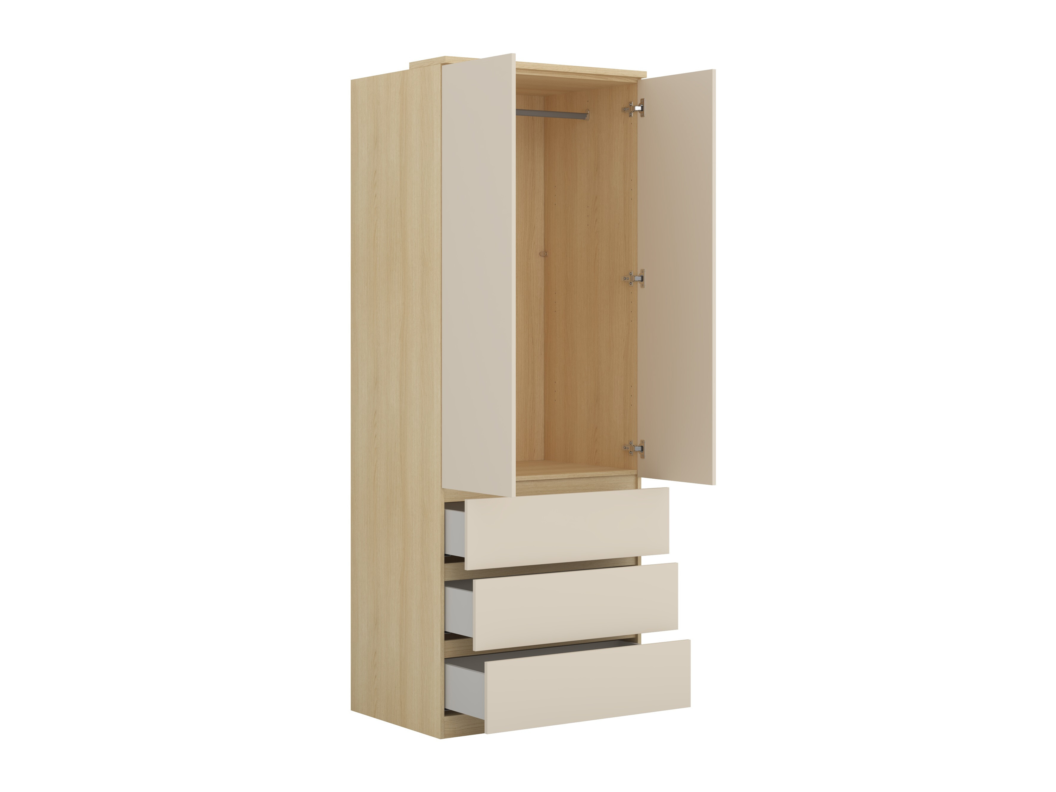 Möbel-Set Nolcala 123 (Eichenholzoptik + Beige)