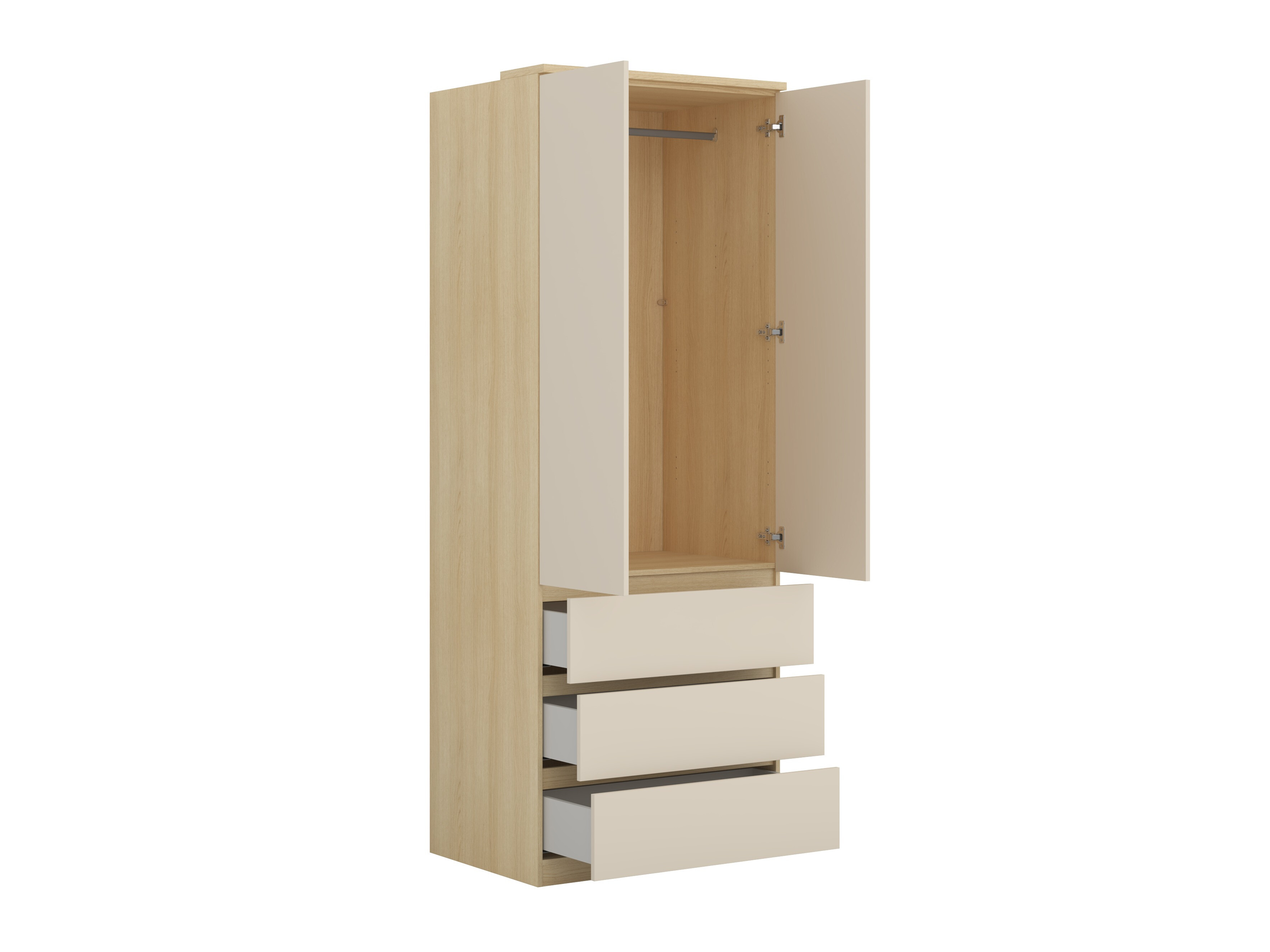 Möbel-Set Nolcala 123 (Eichenholzoptik + Beige)