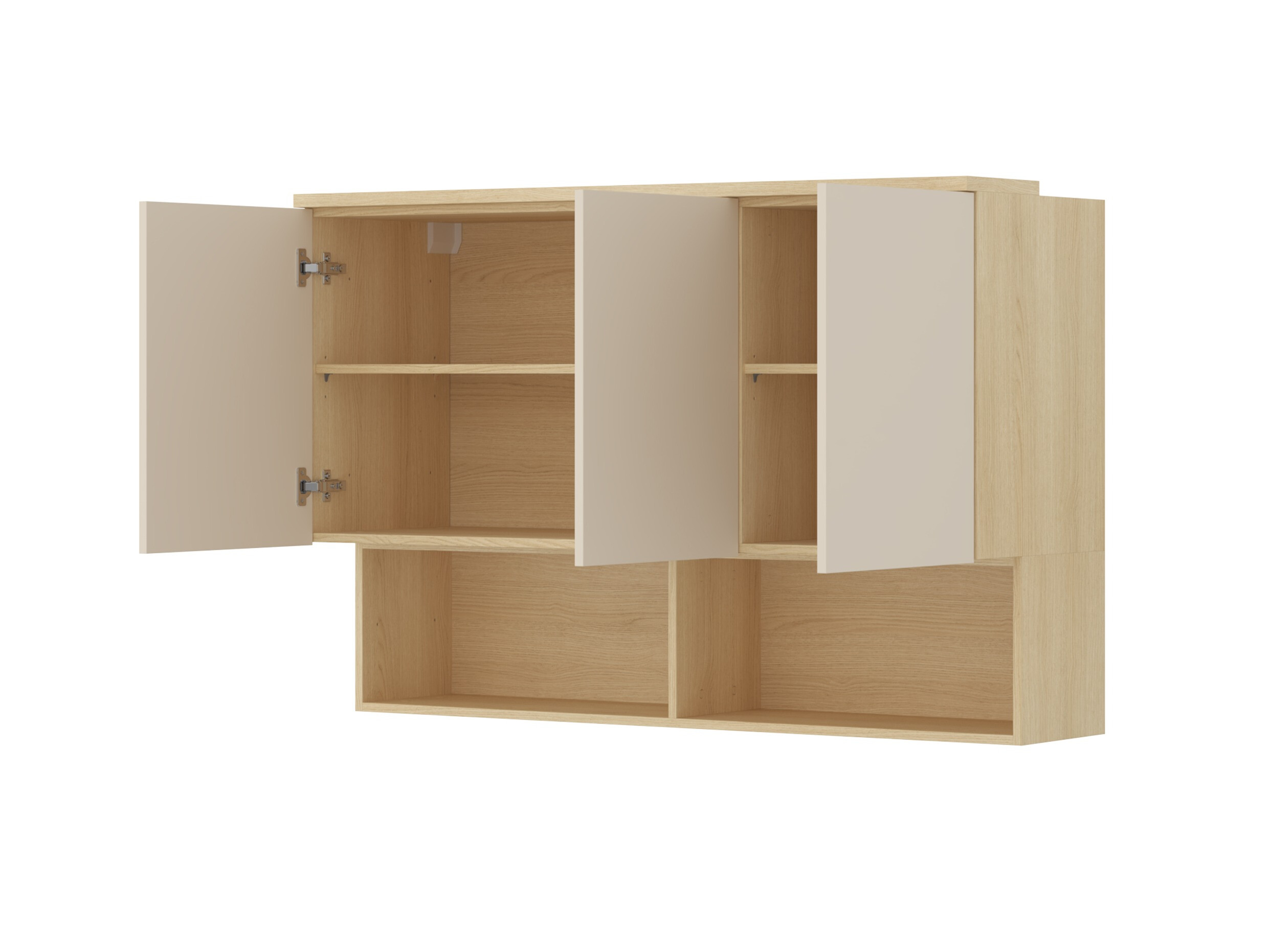 Möbel-Set Nolcala 123 (Eichenholzoptik + Beige)