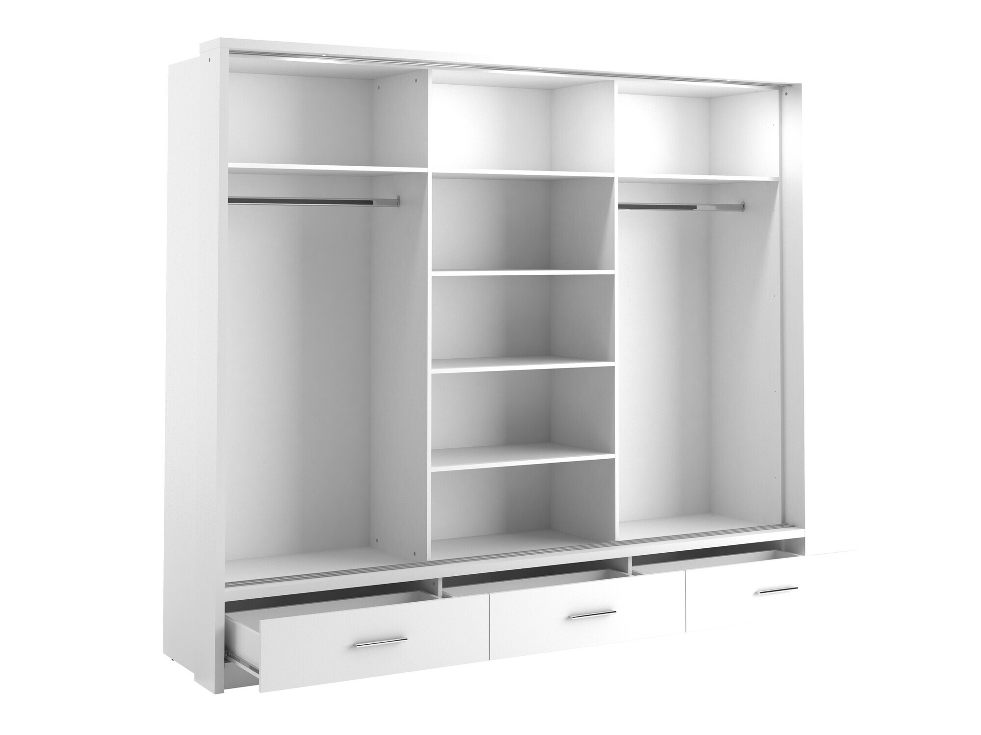 Kleiderschrank Fresno 100 (Schwarz)