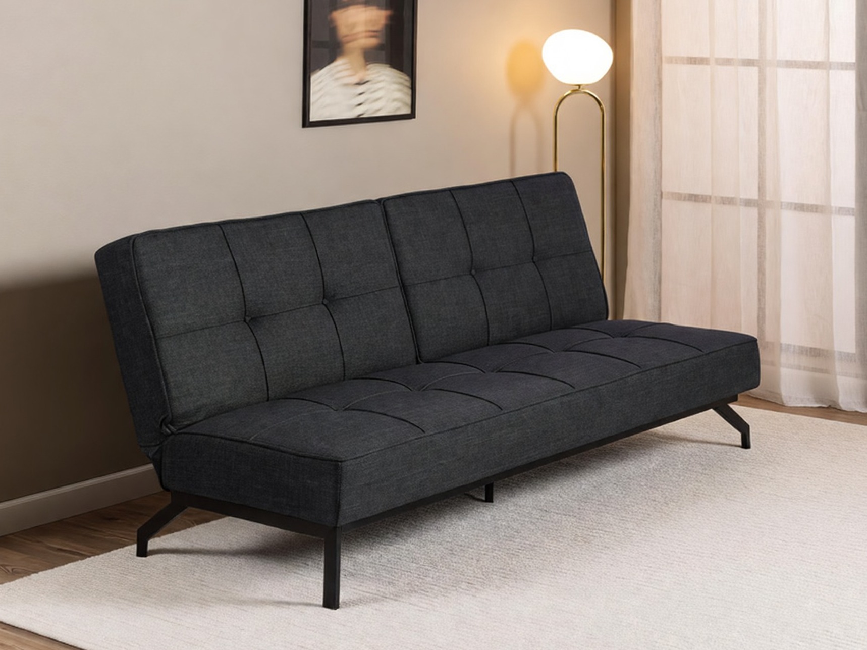 Schlafsofa Norsica 243 (Dunkelgrau)