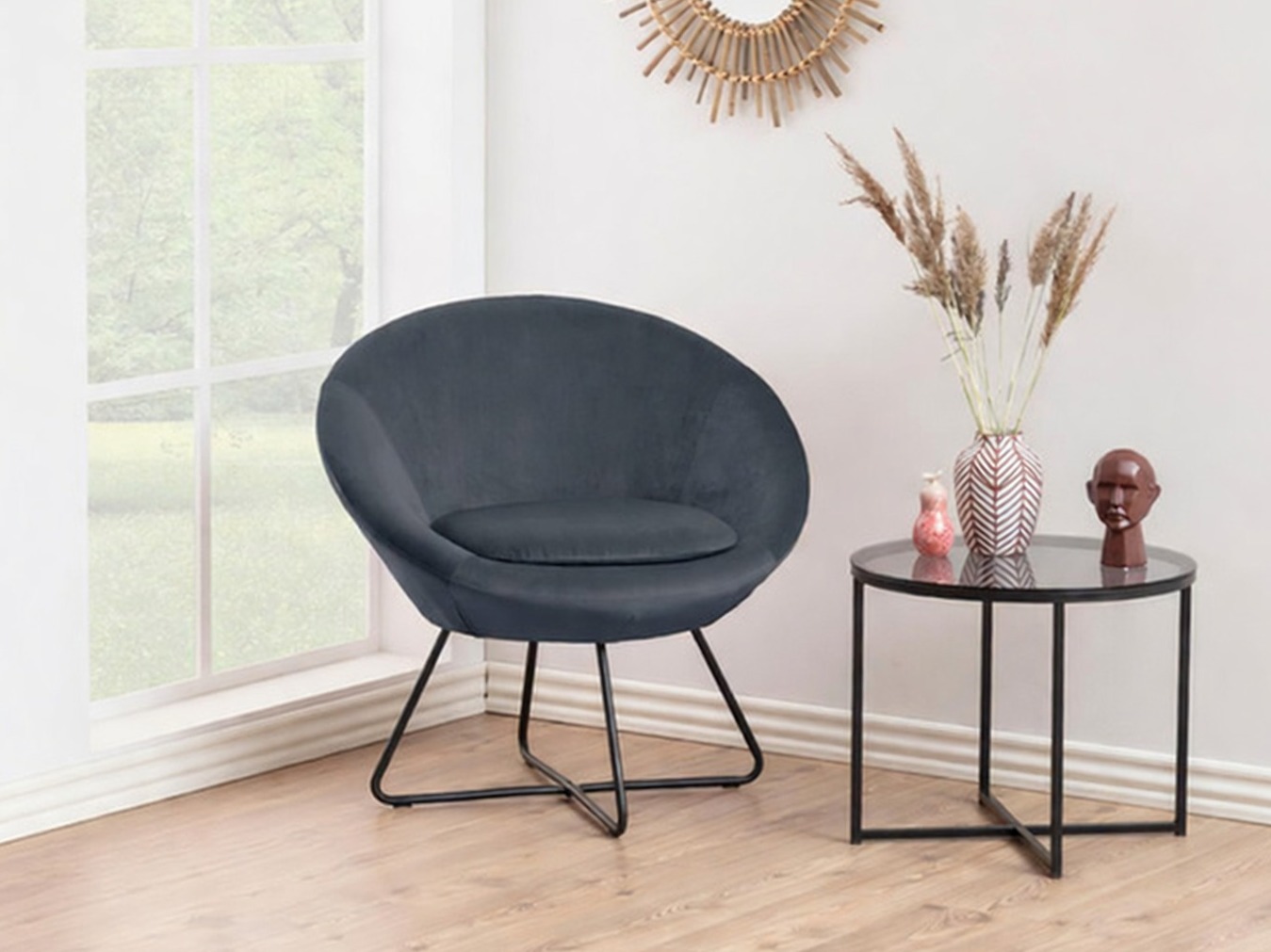 Sessel Norsica 245 (Dunkelgrau + Schwarz)