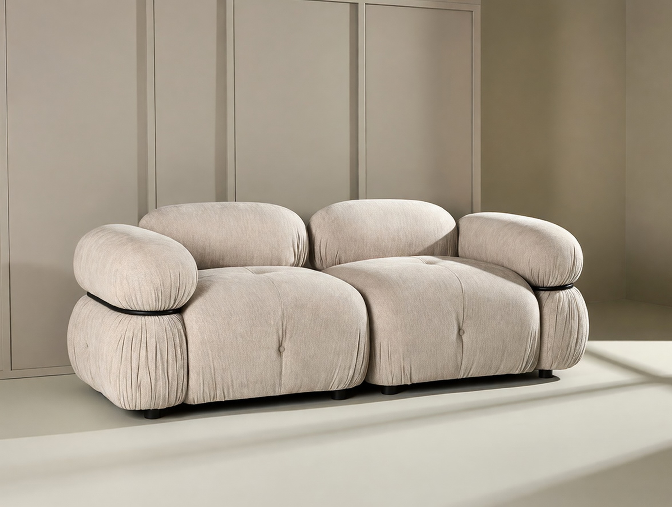 Modulares Sofa Evardale 103 (Beige + Schwarz)