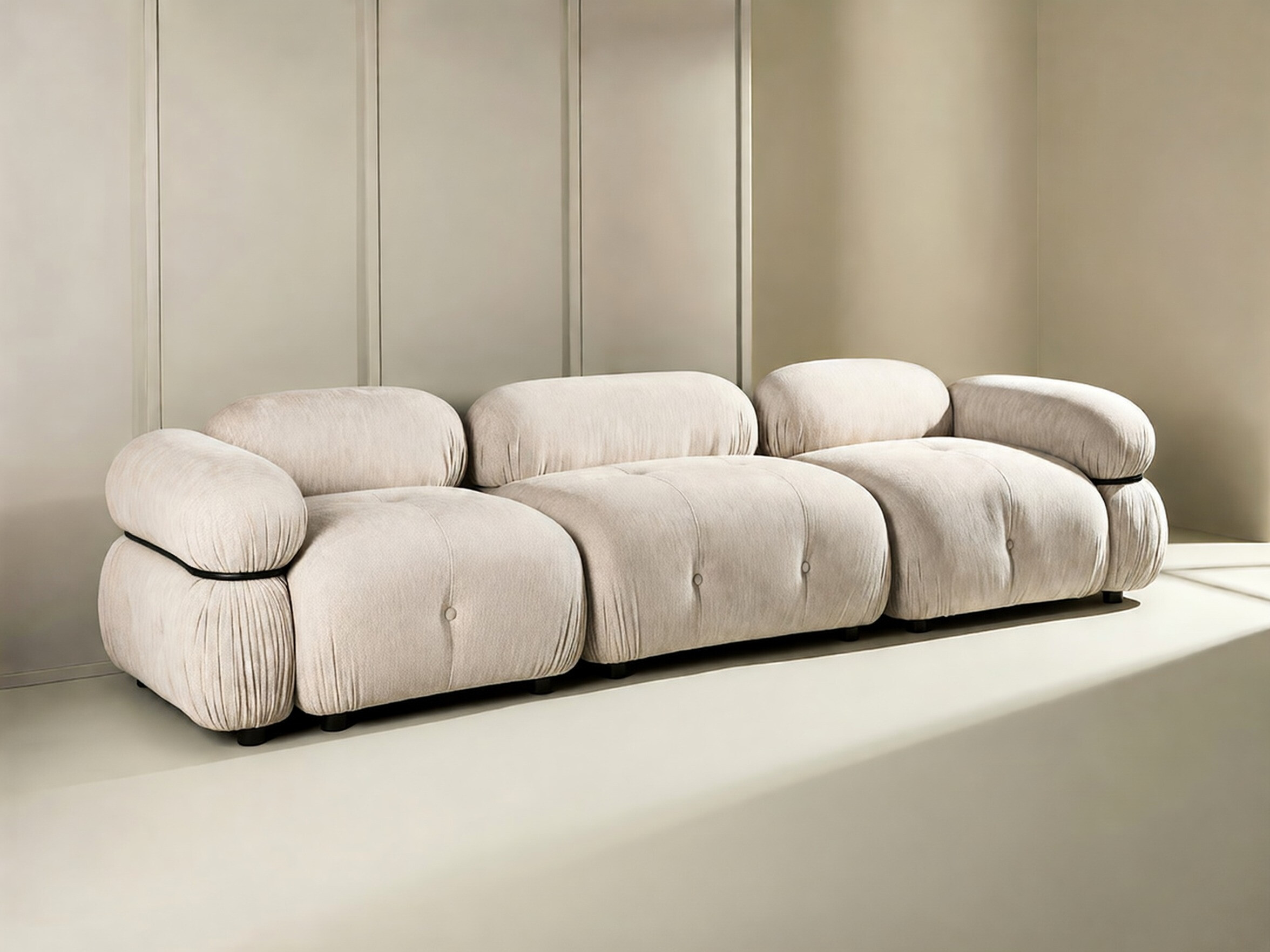 Modulares Sofa Evardale 104 (Beige + Schwarz)