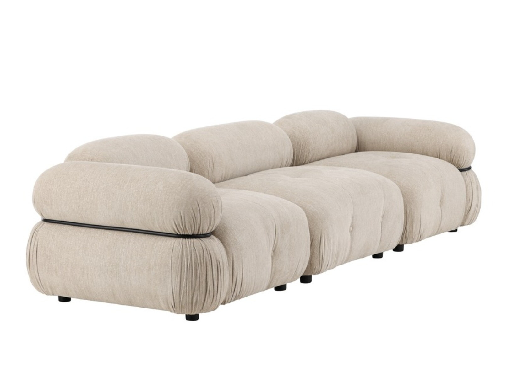 Modulares Sofa Evardale 104 (Beige + Schwarz)
